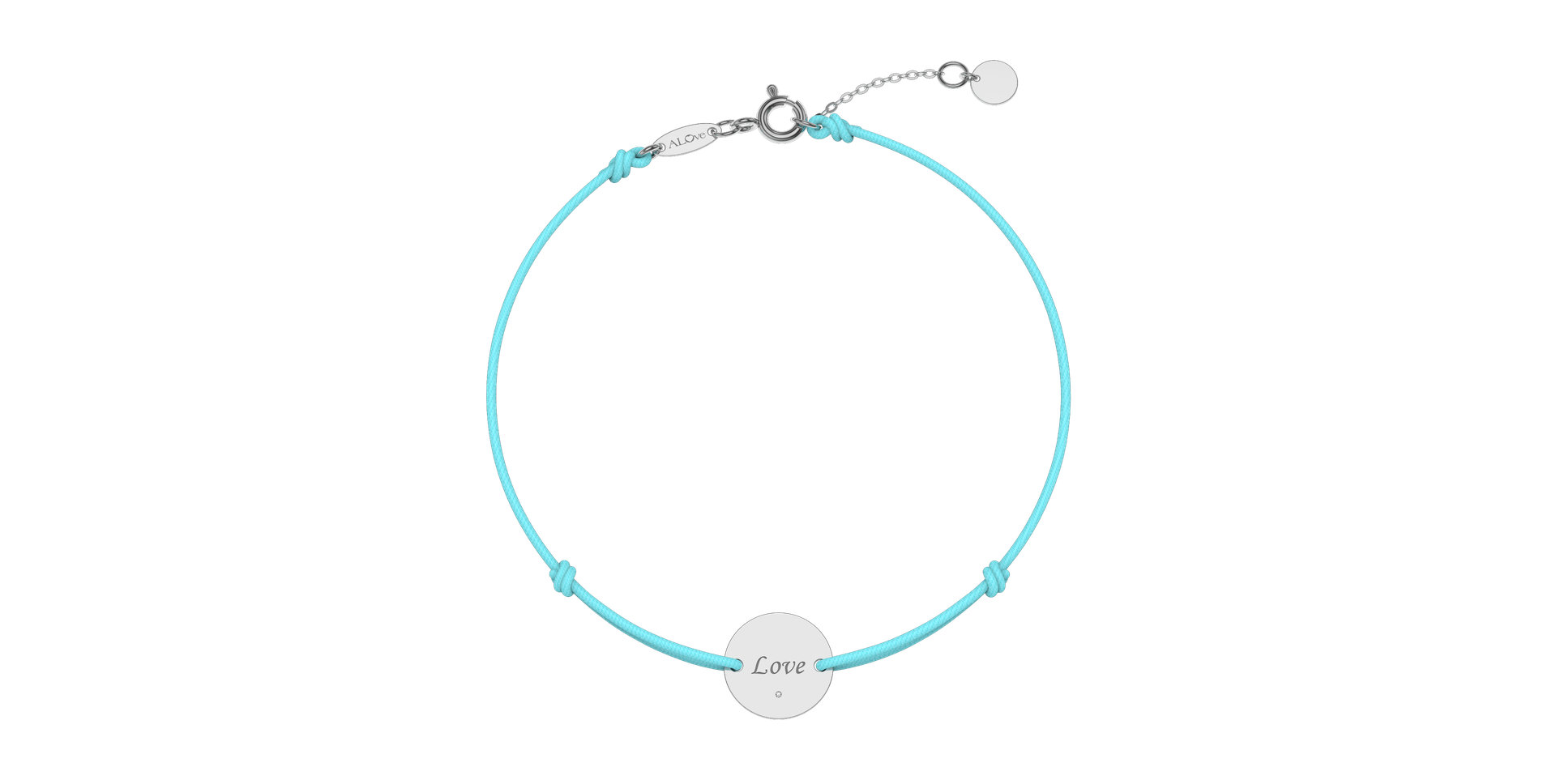 Diamantový náramok so šnúrkou Simple Love