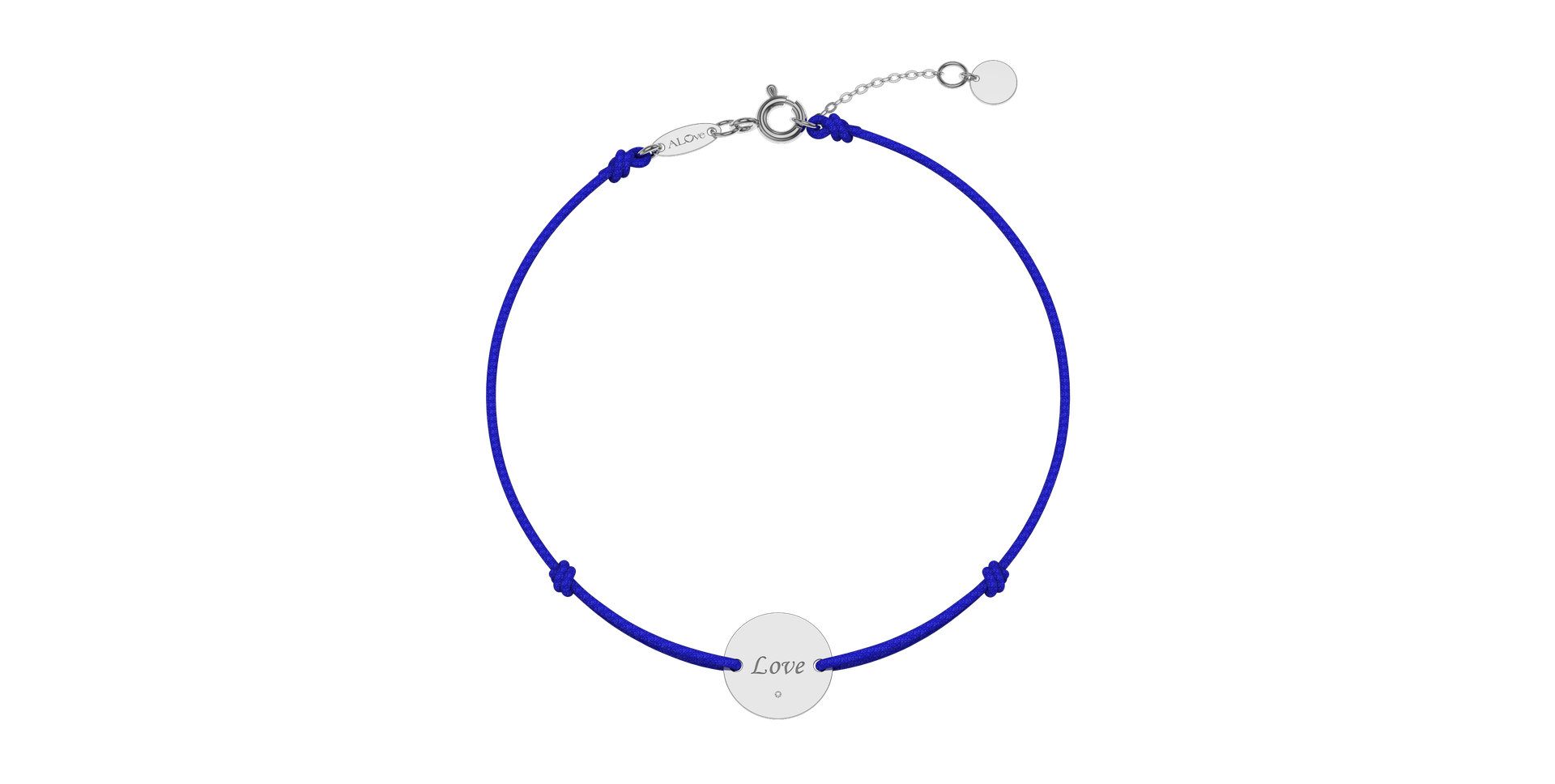 Diamantový náramok so šnúrkou Simple Love