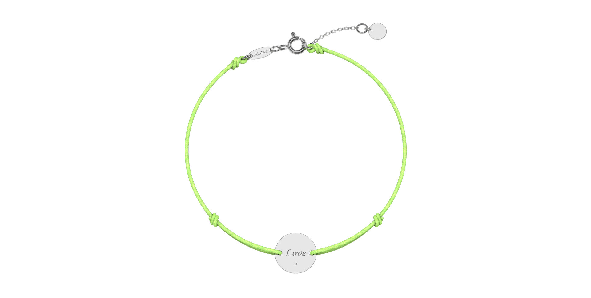 Diamantový náramok so šnúrkou Simple Love