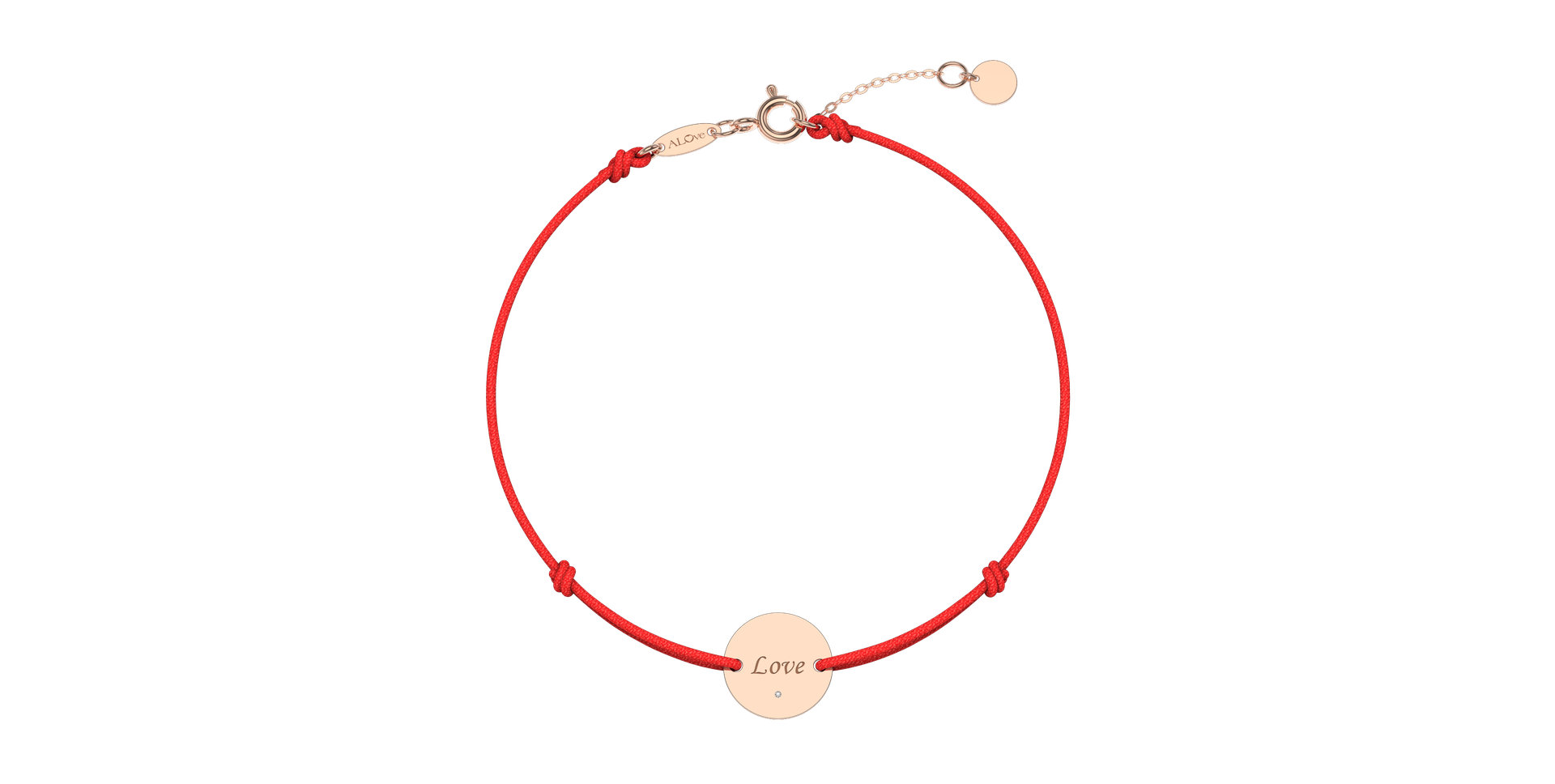 Diamantový náramok so šnúrkou Simple Love