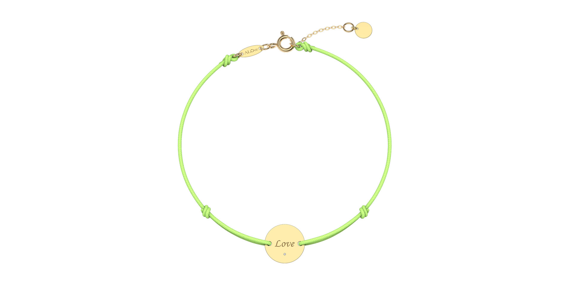 Diamantový náramok so šnúrkou Simple Love