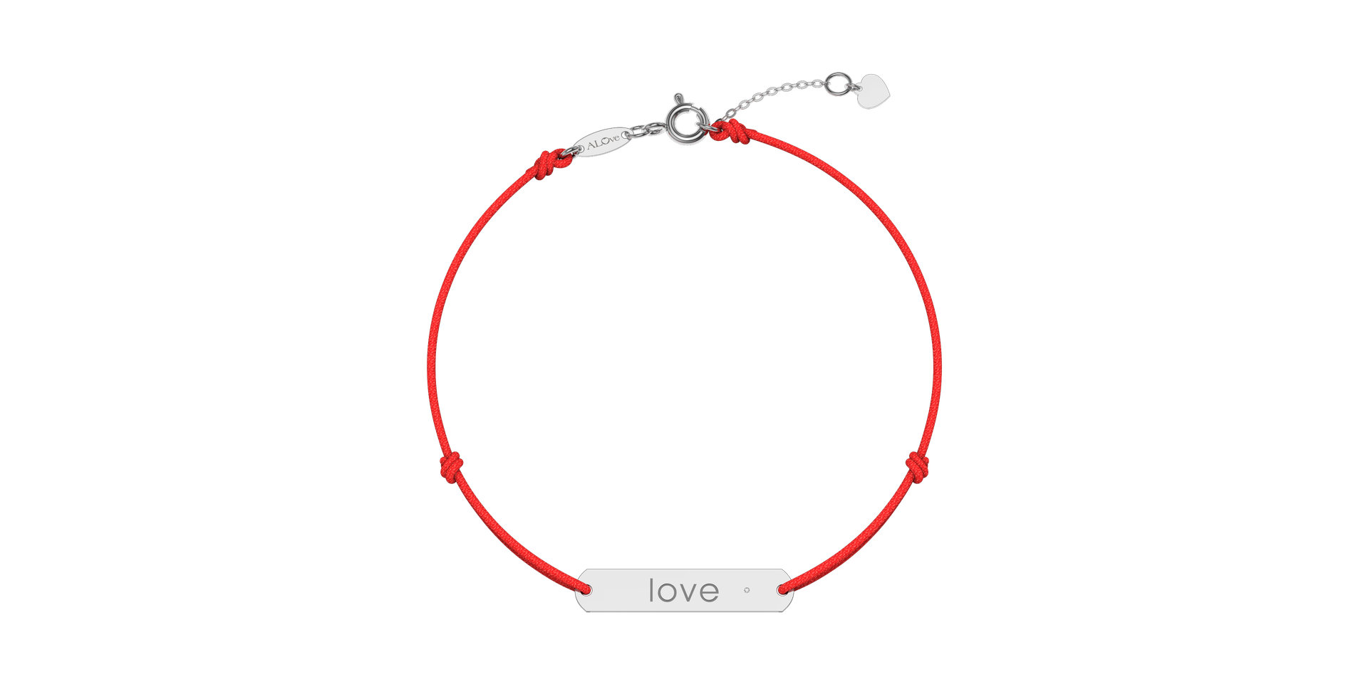 Diamantový náramok so šnúrkou Amour Love