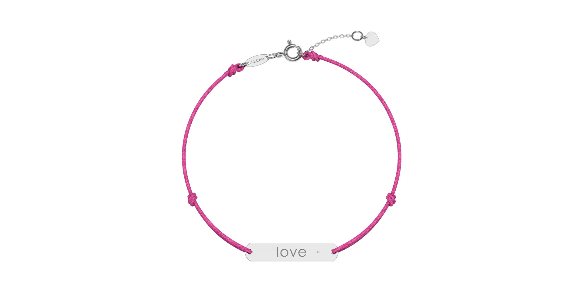 Diamantový náramok so šnúrkou Amour Love