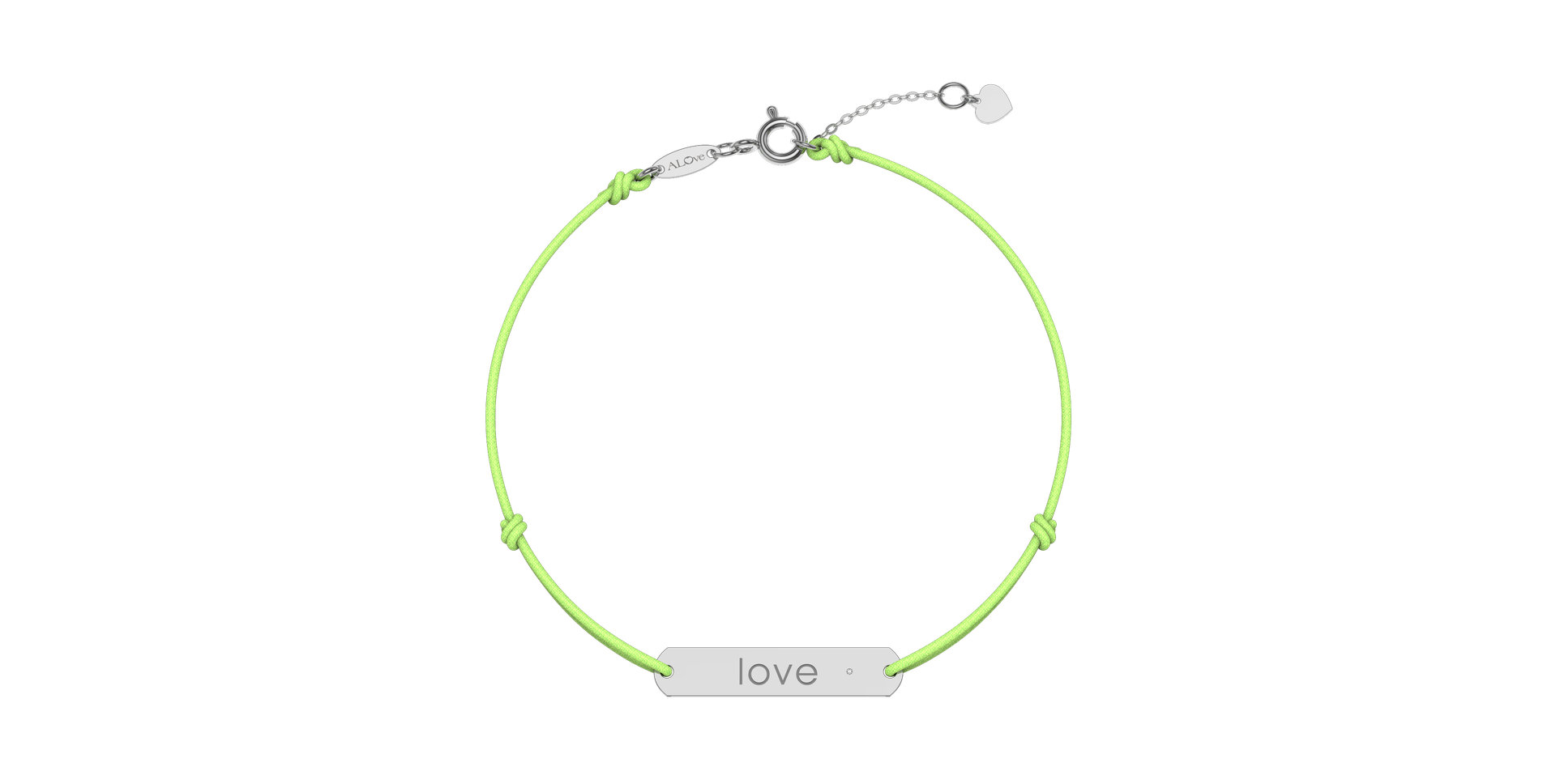 Diamantový náramok so šnúrkou Amour Love