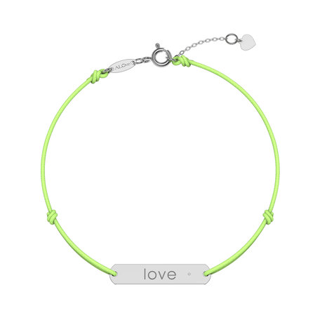 Diamantový náramok so šnúrkou Amour Love