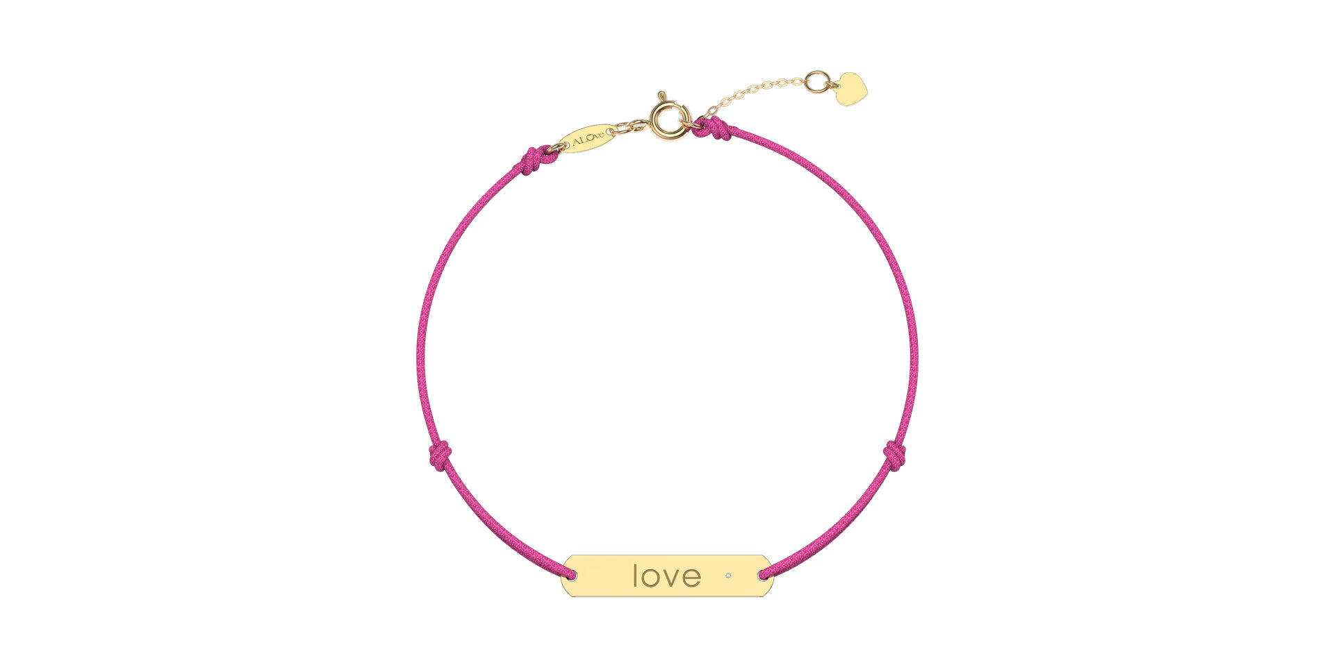 Diamantový náramok so šnúrkou Amour Love