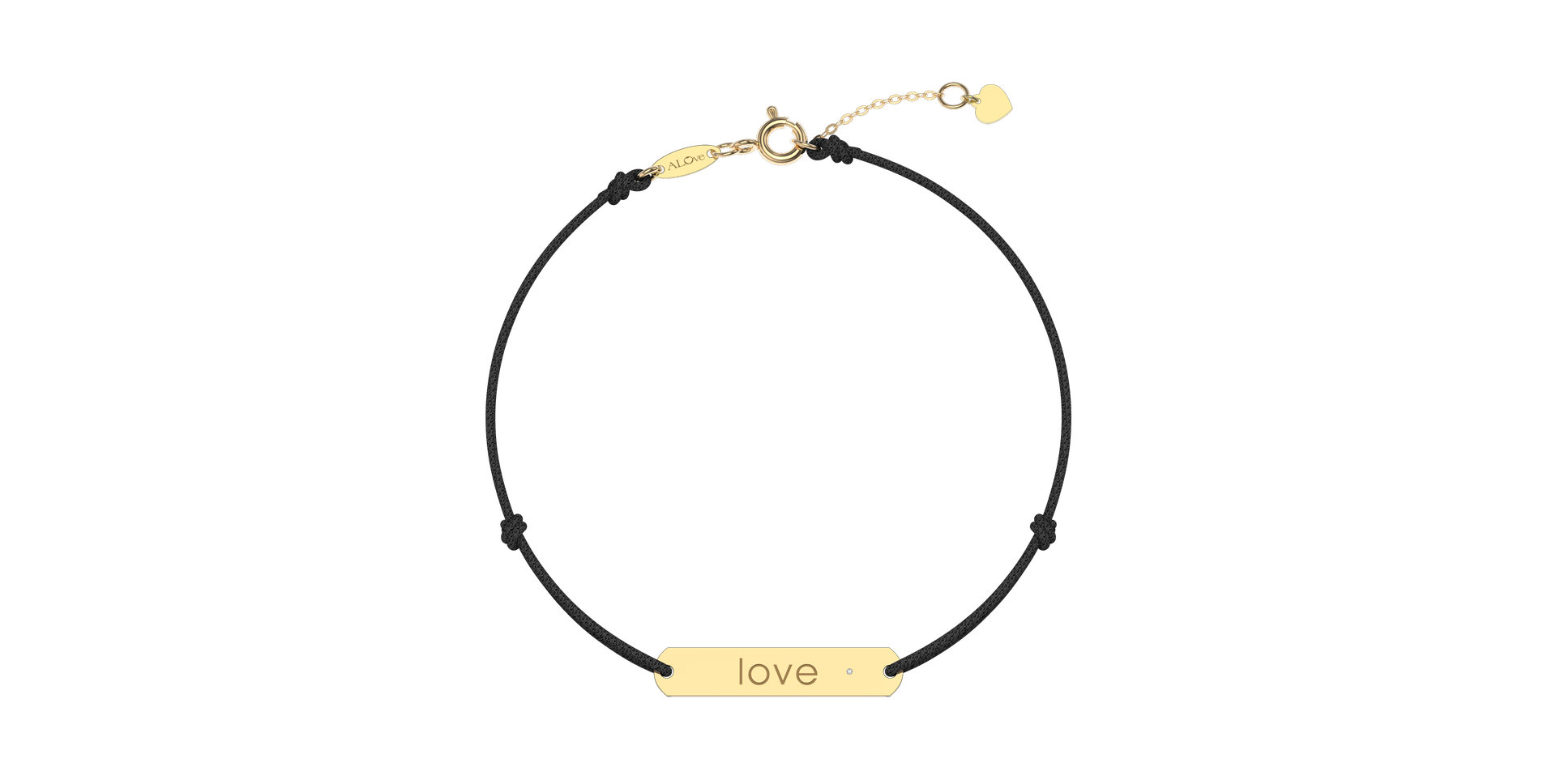 Diamantový náramok so šnúrkou Amour Love