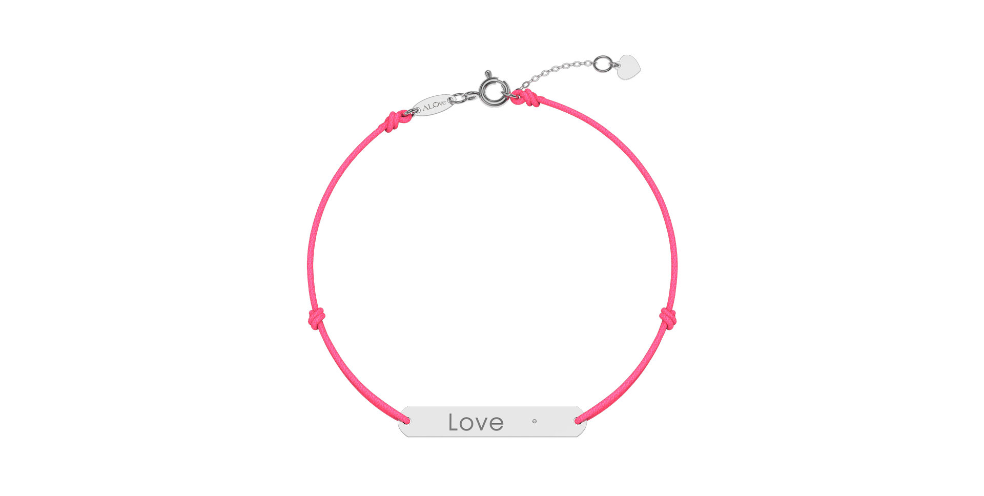 Diamantový náramok so šnúrkou Love