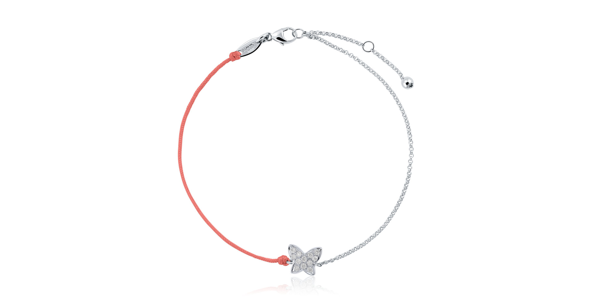 Diamantový náramok so šnúrkou Diamond Butterfly