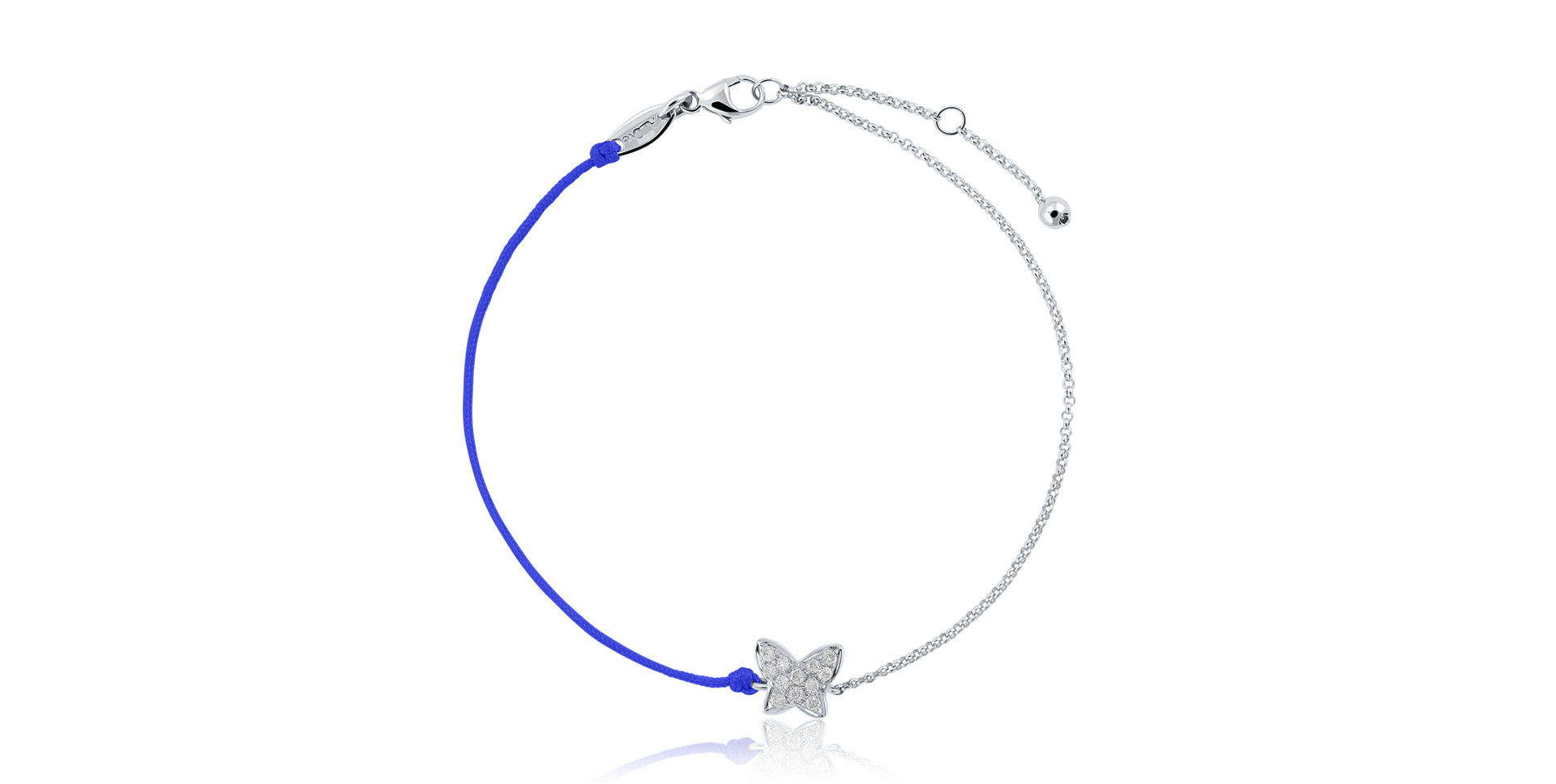 Diamantový náramok so šnúrkou Diamond Butterfly