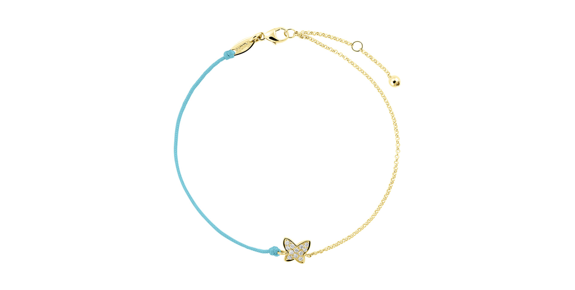 Diamantový náramok so šnúrkou Diamond Butterfly