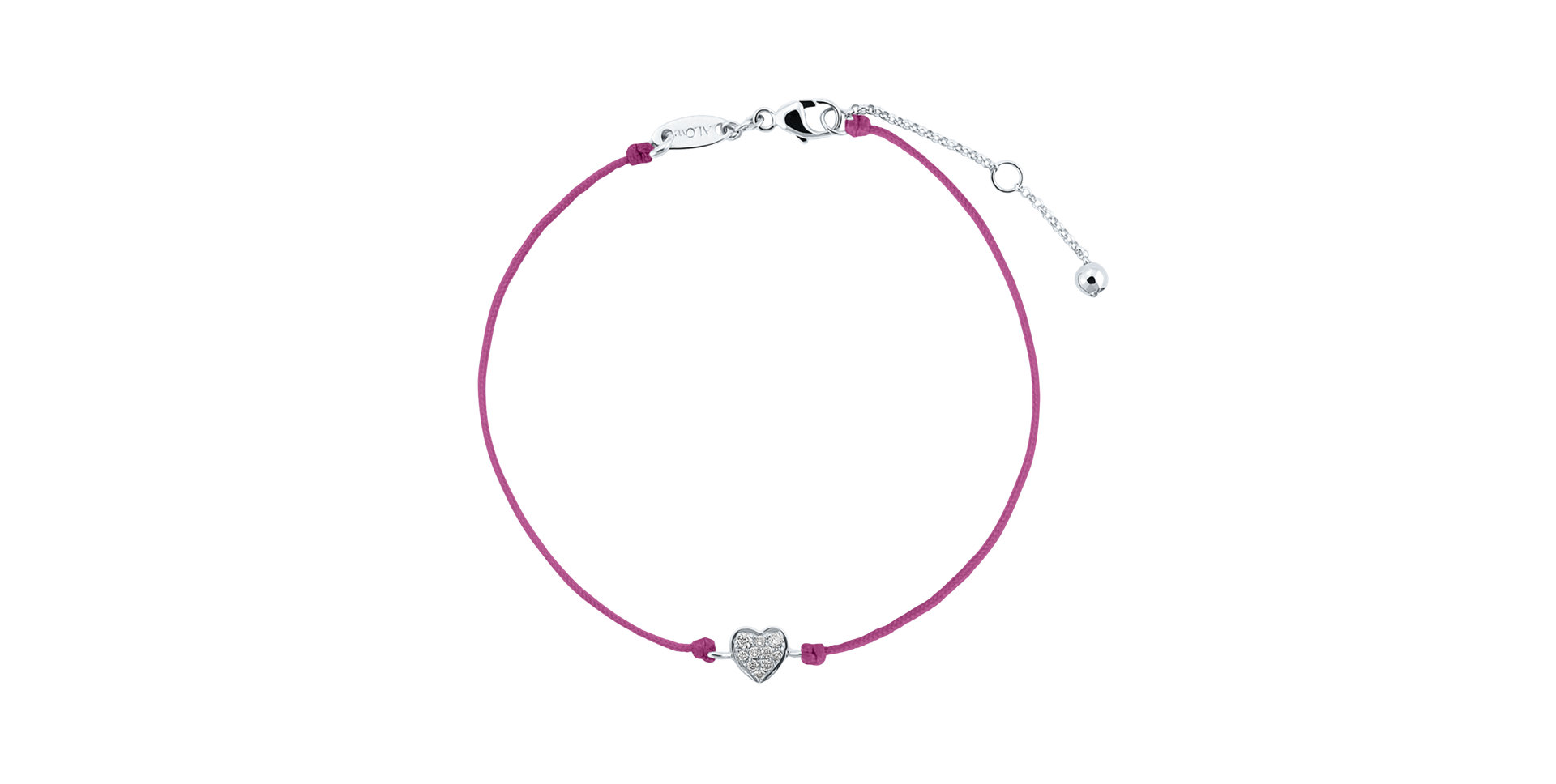 Diamantový náramok so šnúrkou My Heart