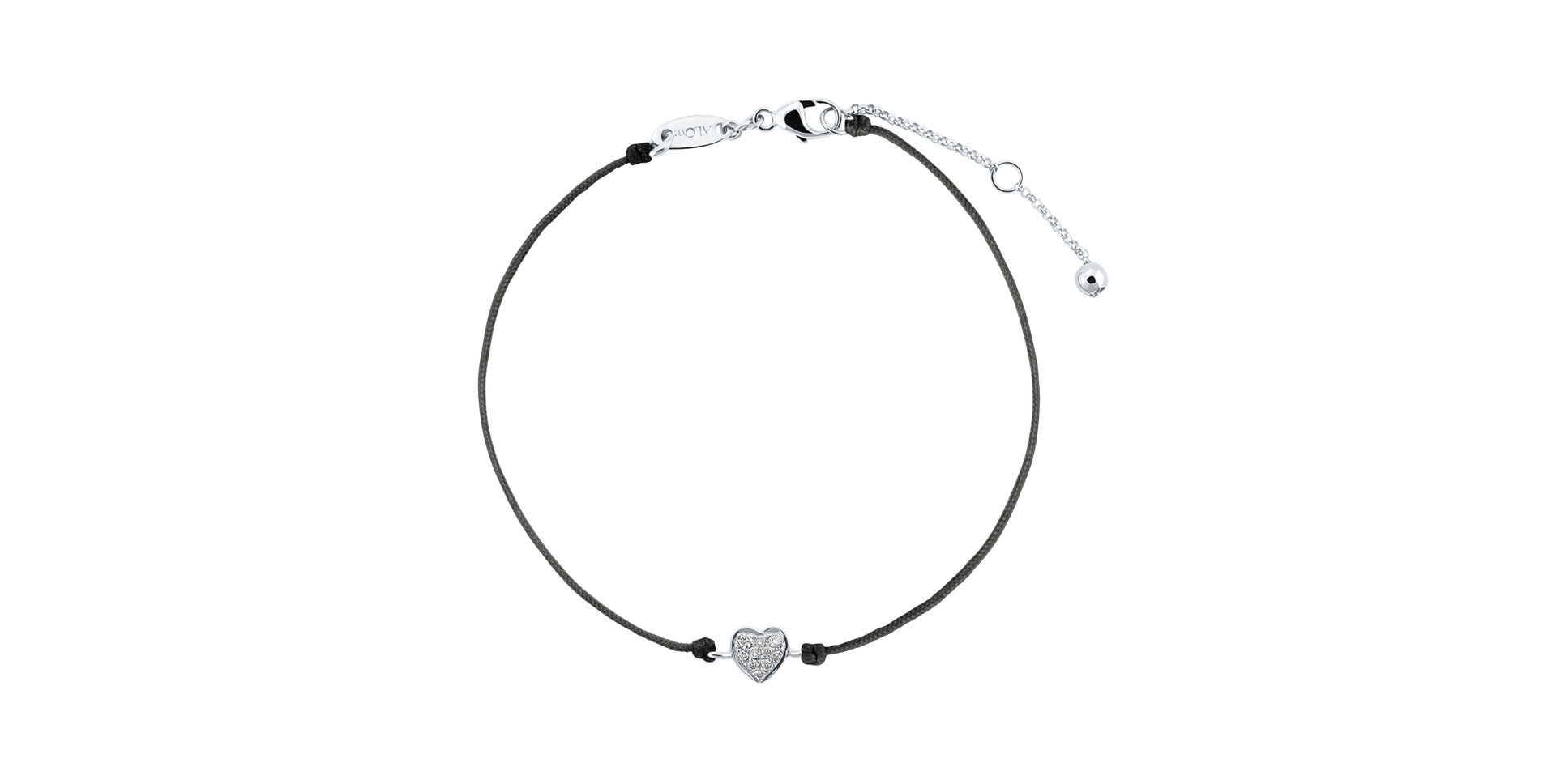 Diamantový náramok so šnúrkou My Heart