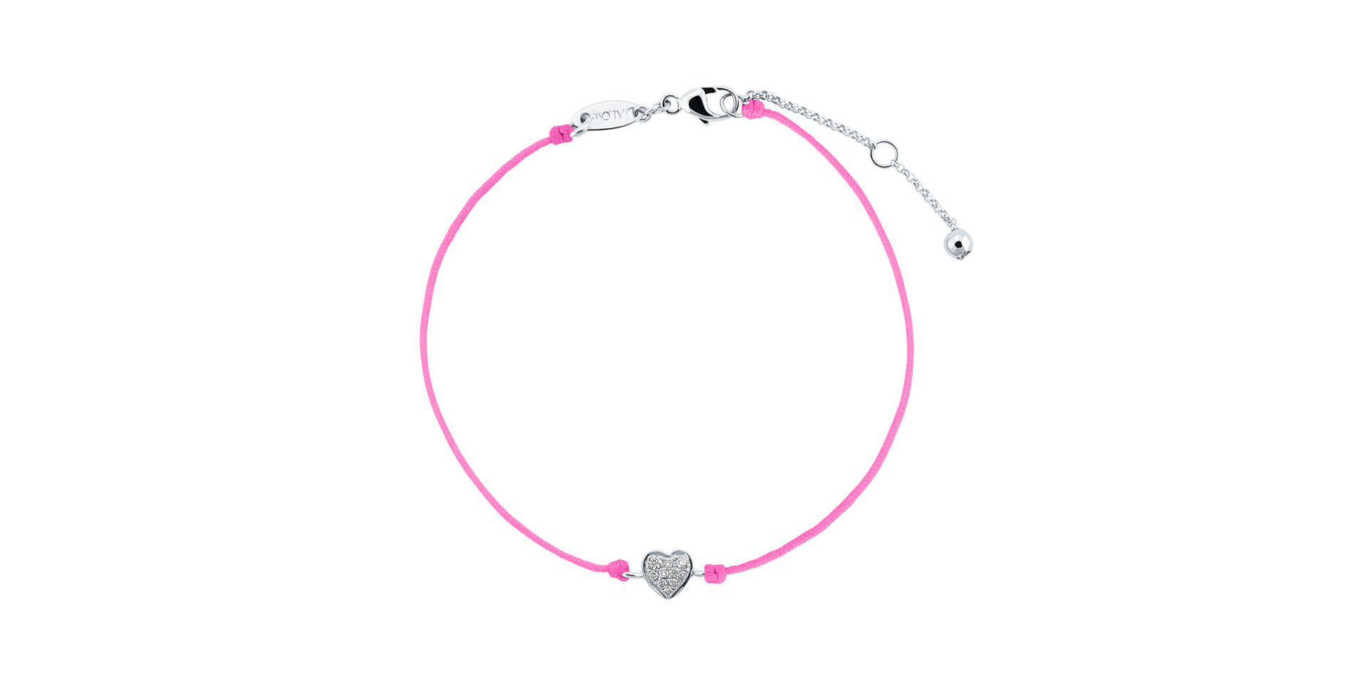 Diamantový náramok so šnúrkou My Heart