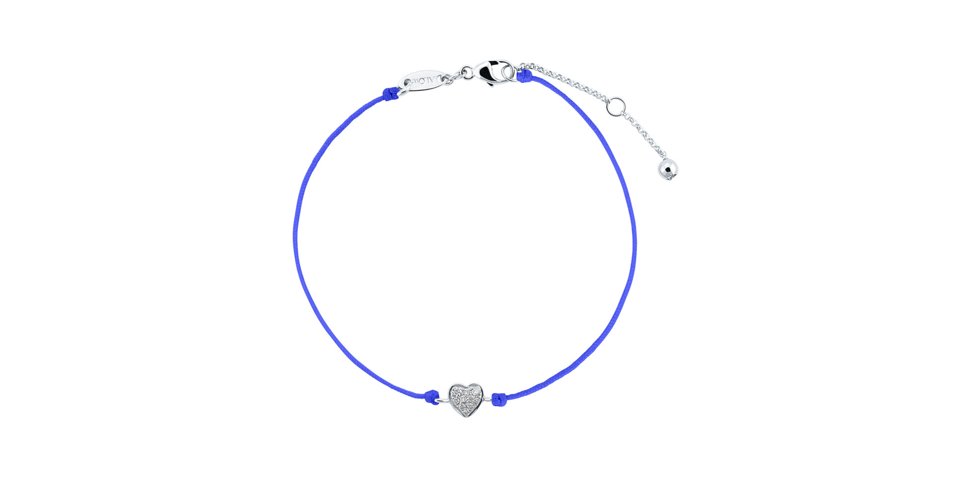 Diamantový náramok so šnúrkou My Heart