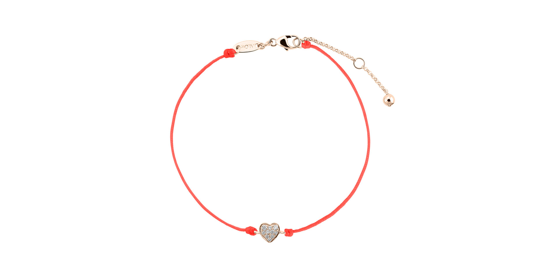 Diamantový náramok so šnúrkou My Heart