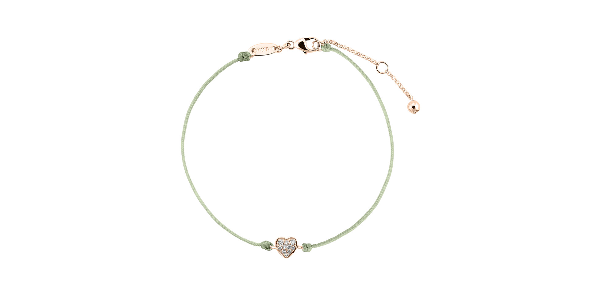 Diamantový náramok so šnúrkou My Heart