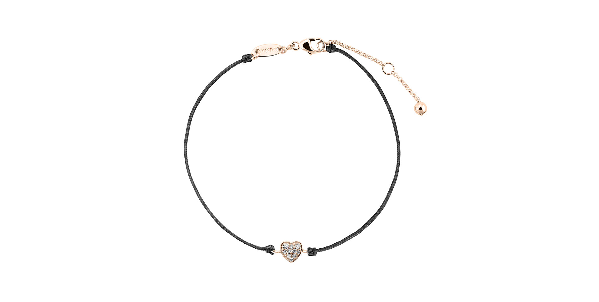 Diamantový náramok so šnúrkou My Heart