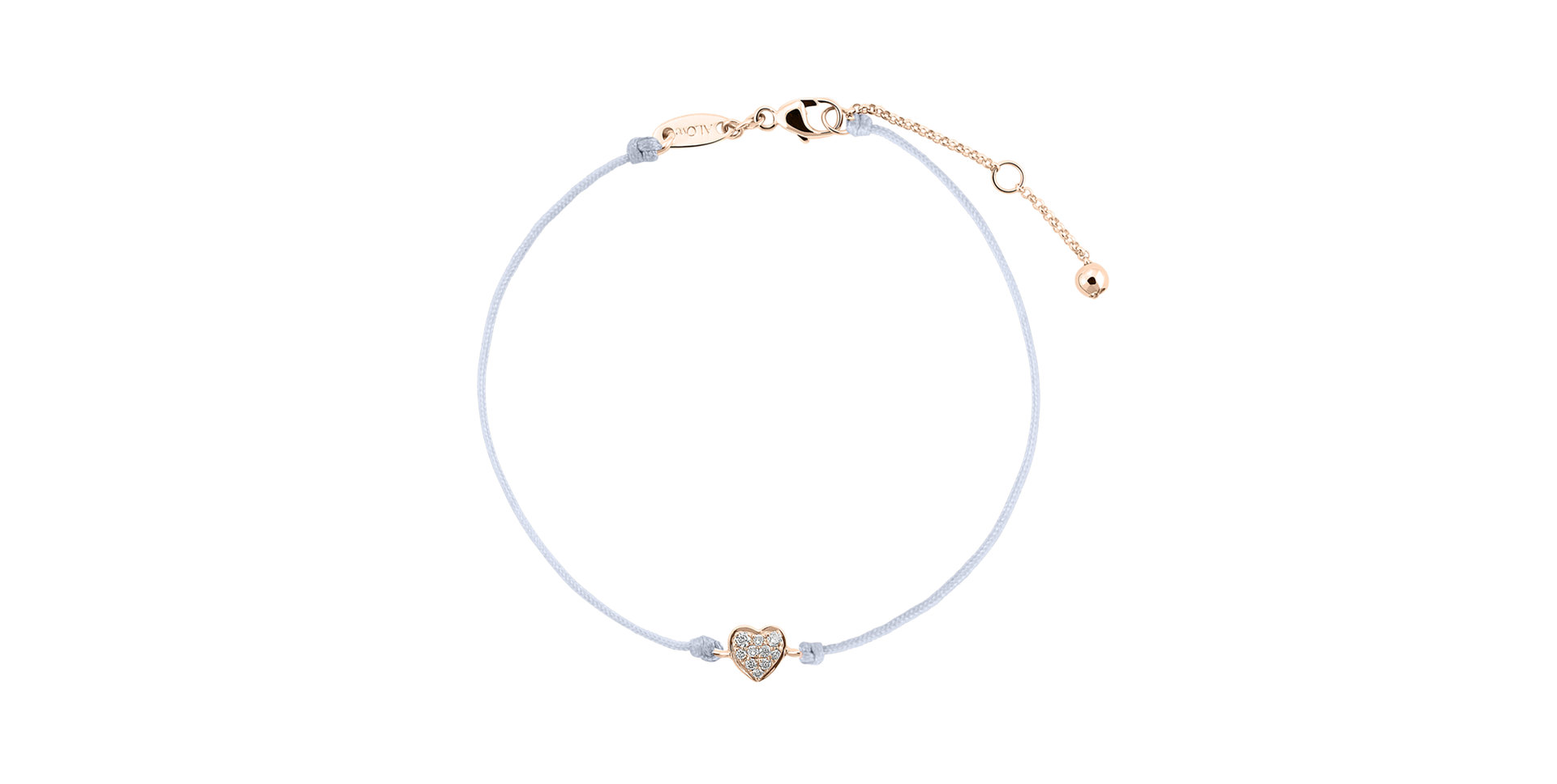 Diamantový náramok so šnúrkou My Heart