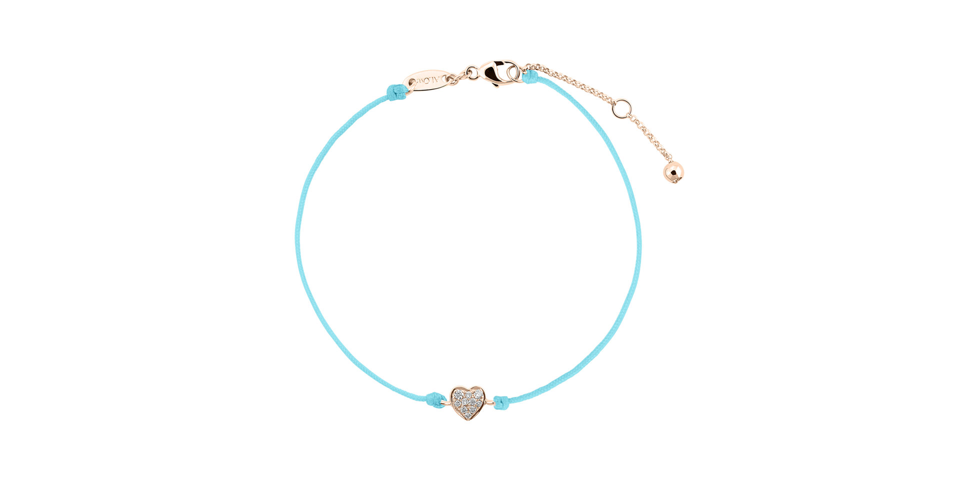 Diamantový náramok so šnúrkou My Heart