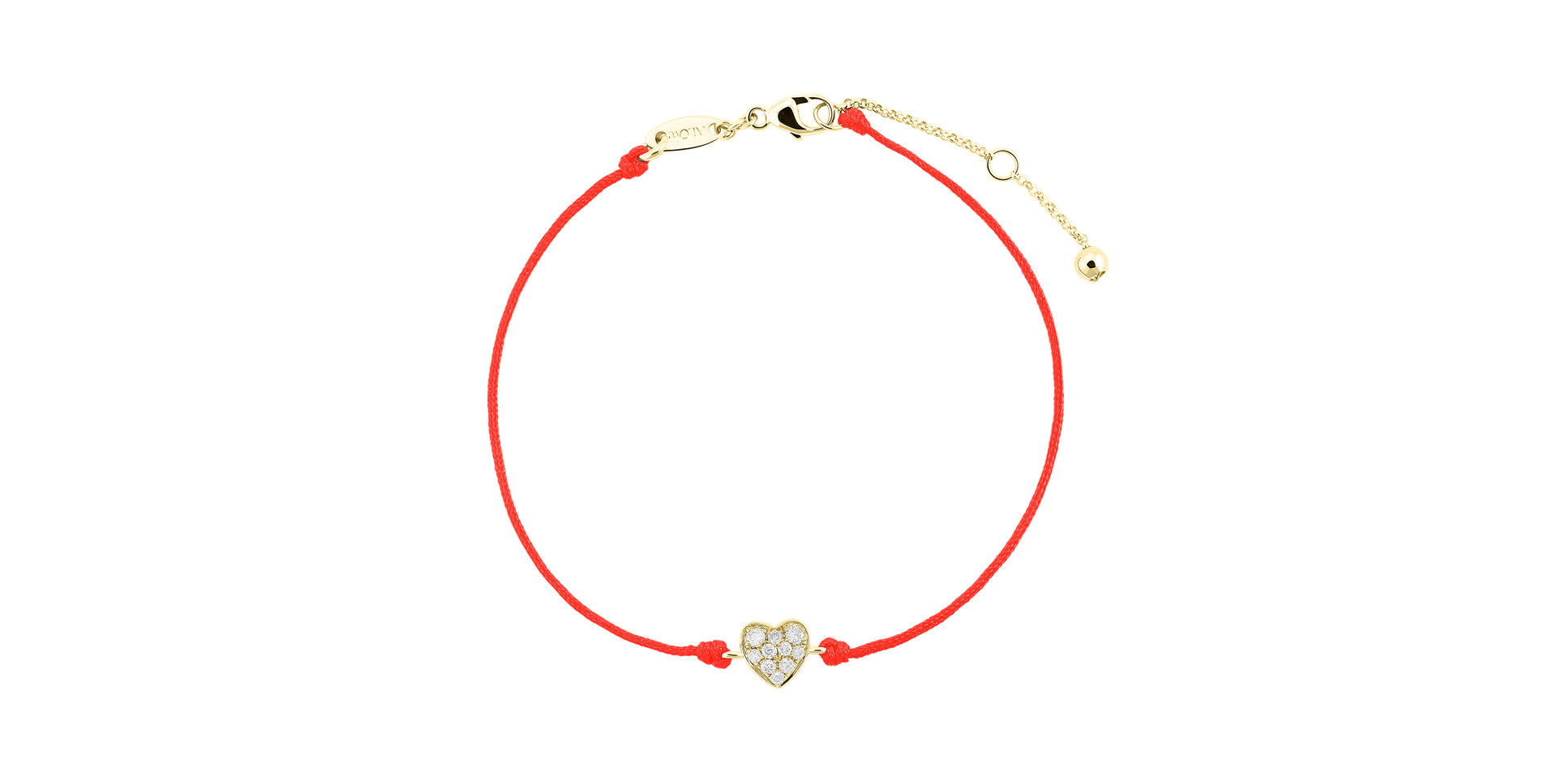 Diamantový náramok so šnúrkou My Heart