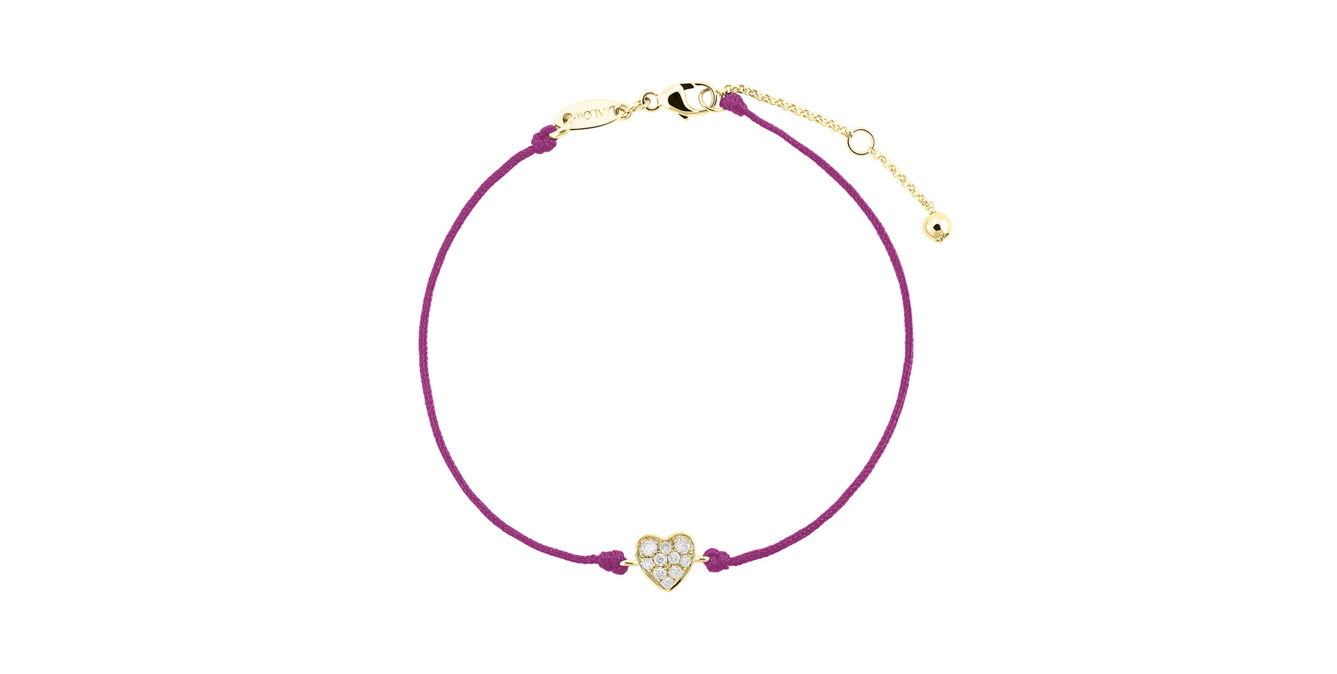 Diamantový náramok so šnúrkou My Heart