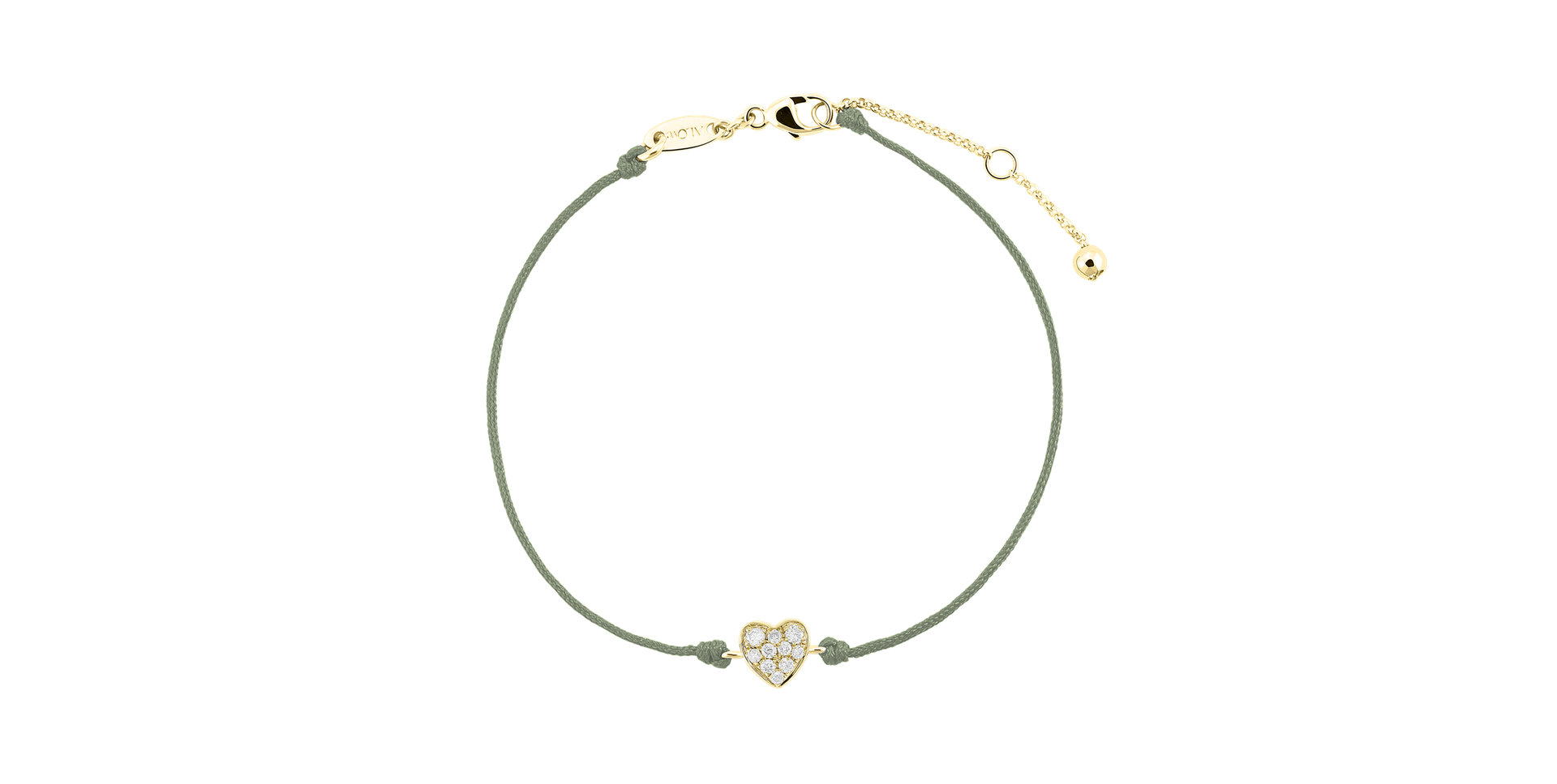 Diamantový náramok so šnúrkou My Heart