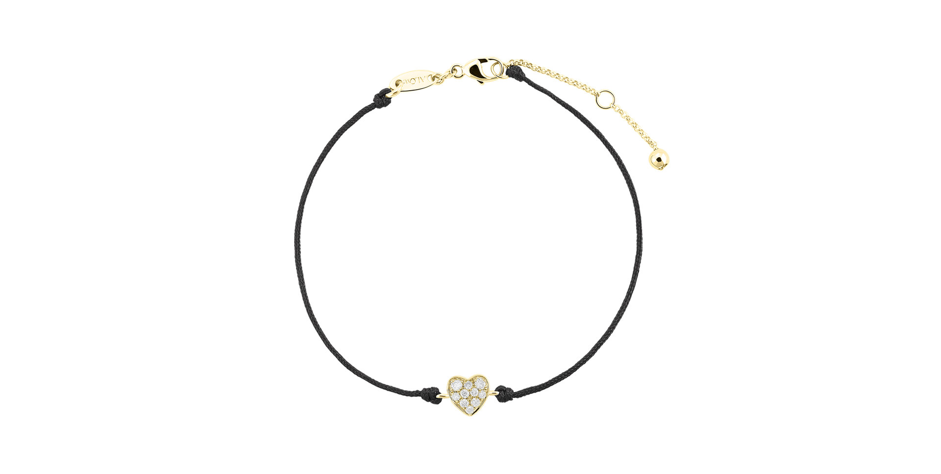 Diamantový náramok so šnúrkou My Heart