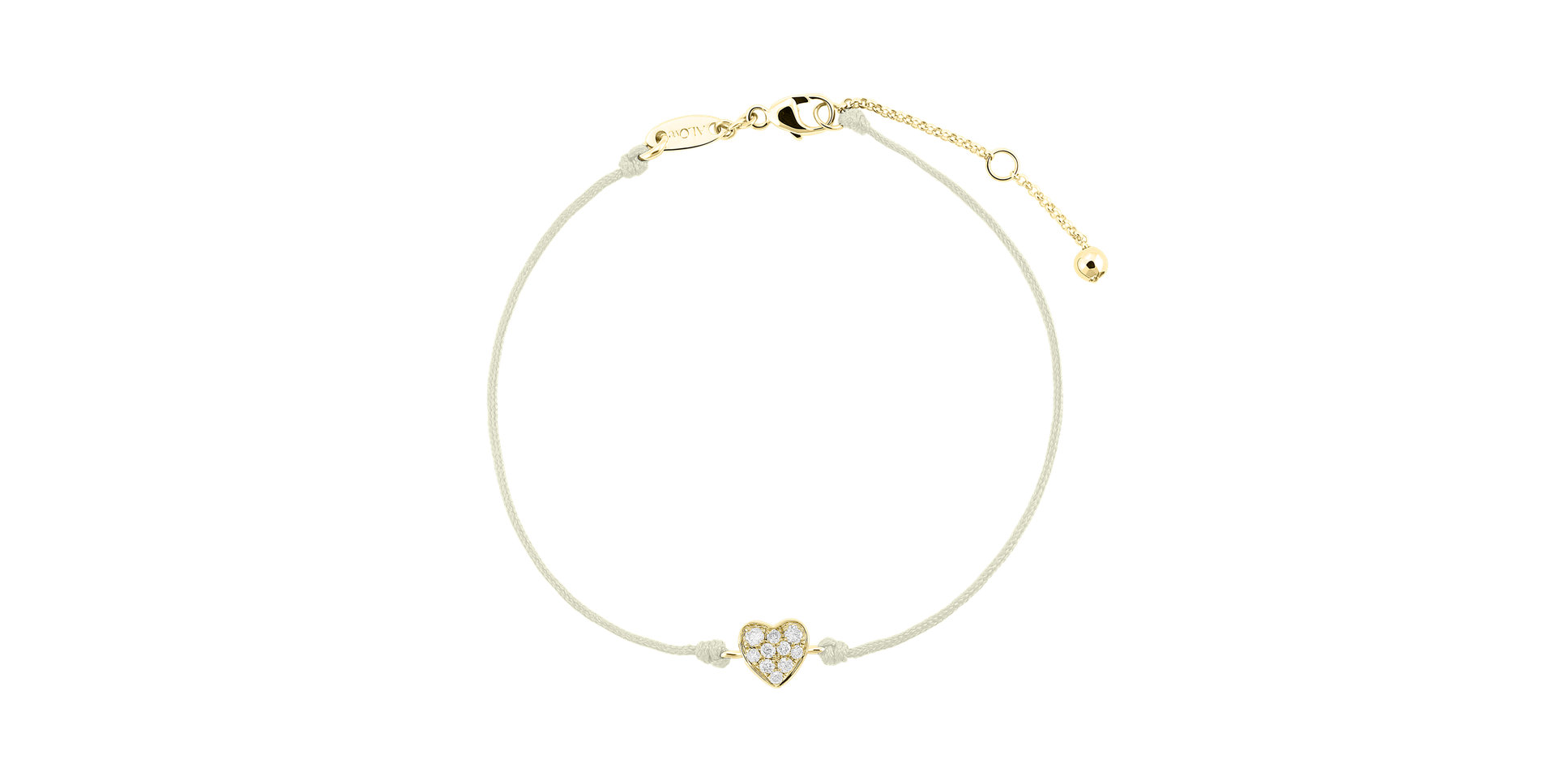 Diamantový náramok so šnúrkou My Heart