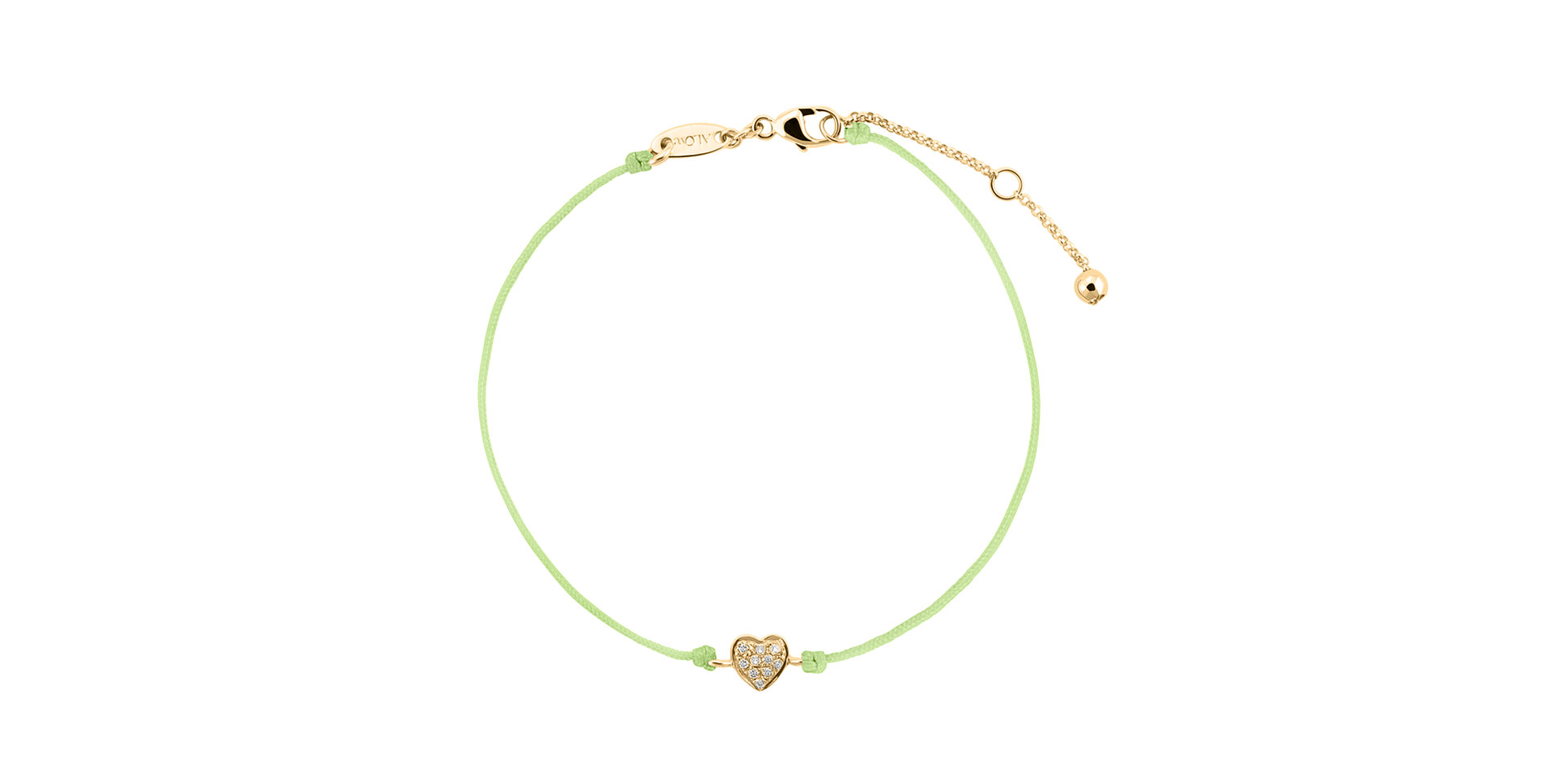 Diamantový náramok so šnúrkou My Heart