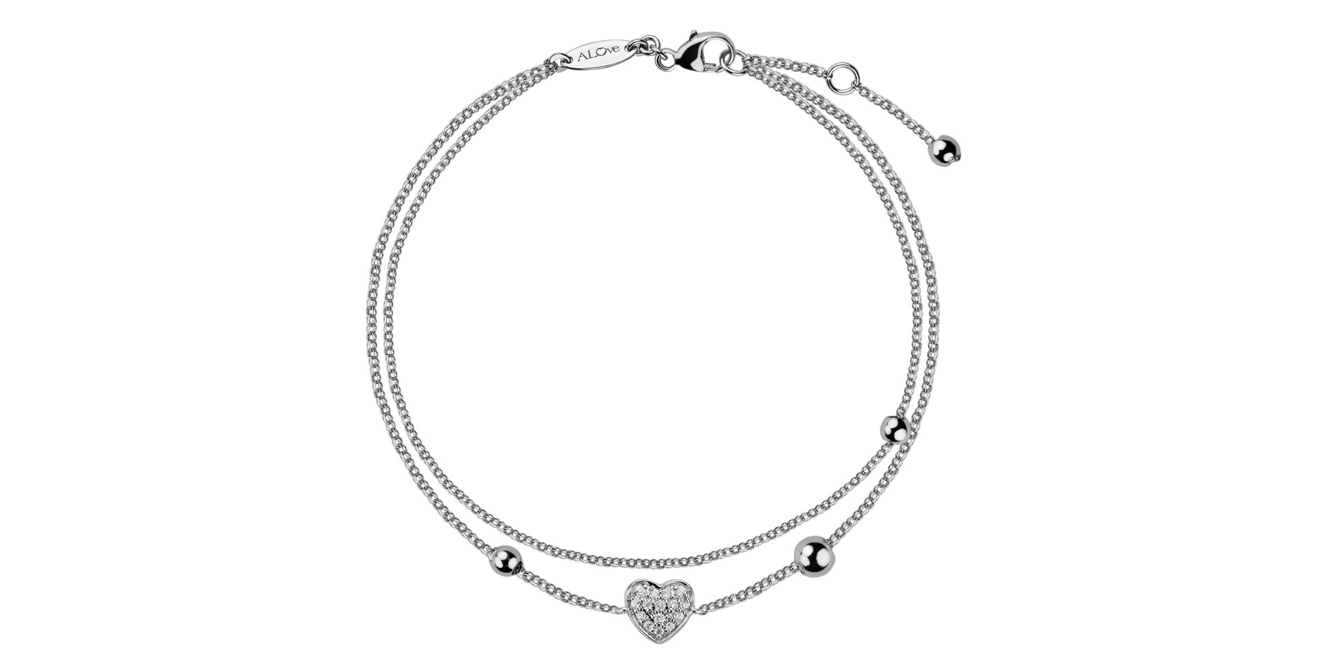 Náramok s diamantmi Diamond Heart