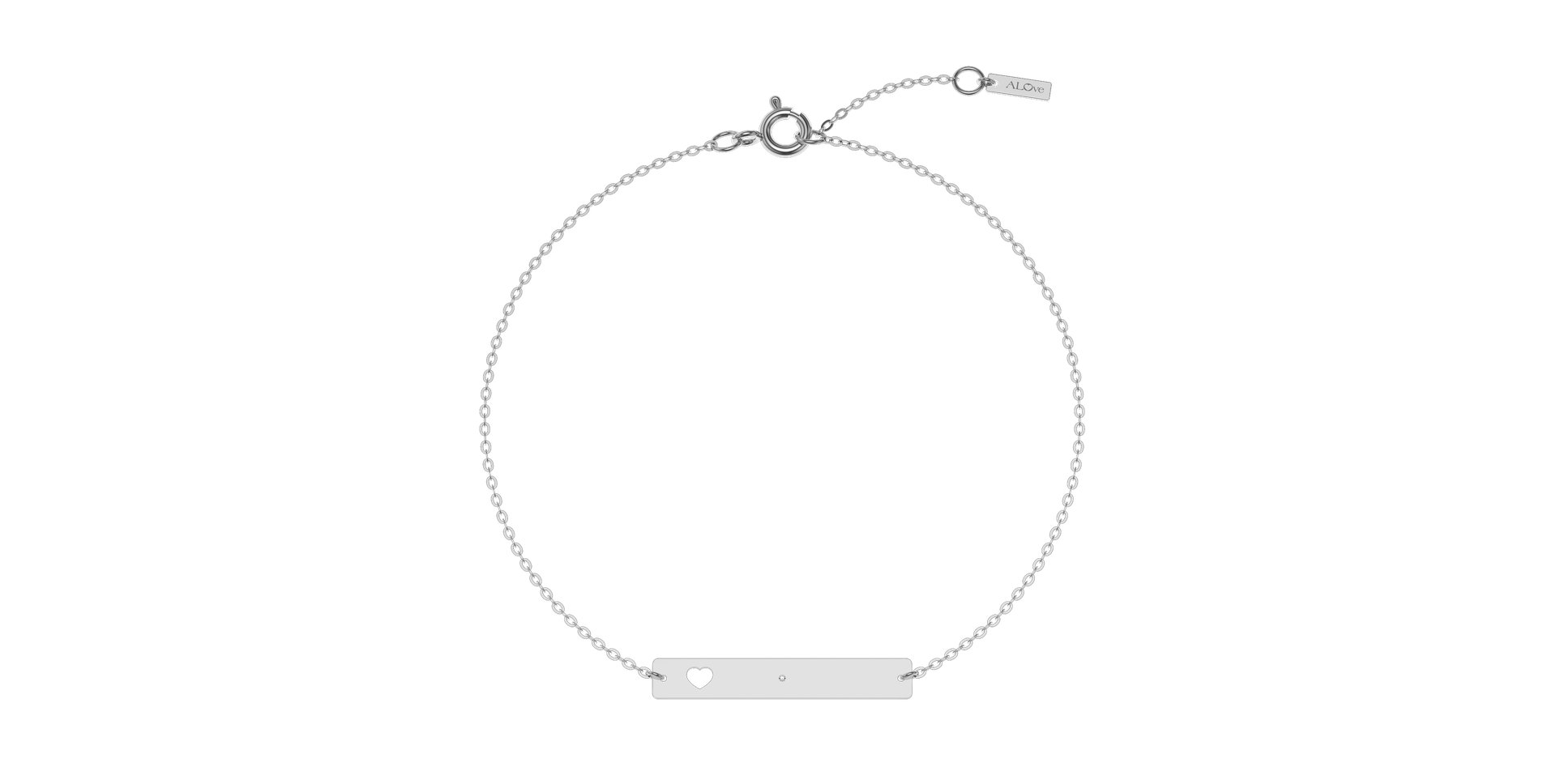 Náramok s diamantom Message Love