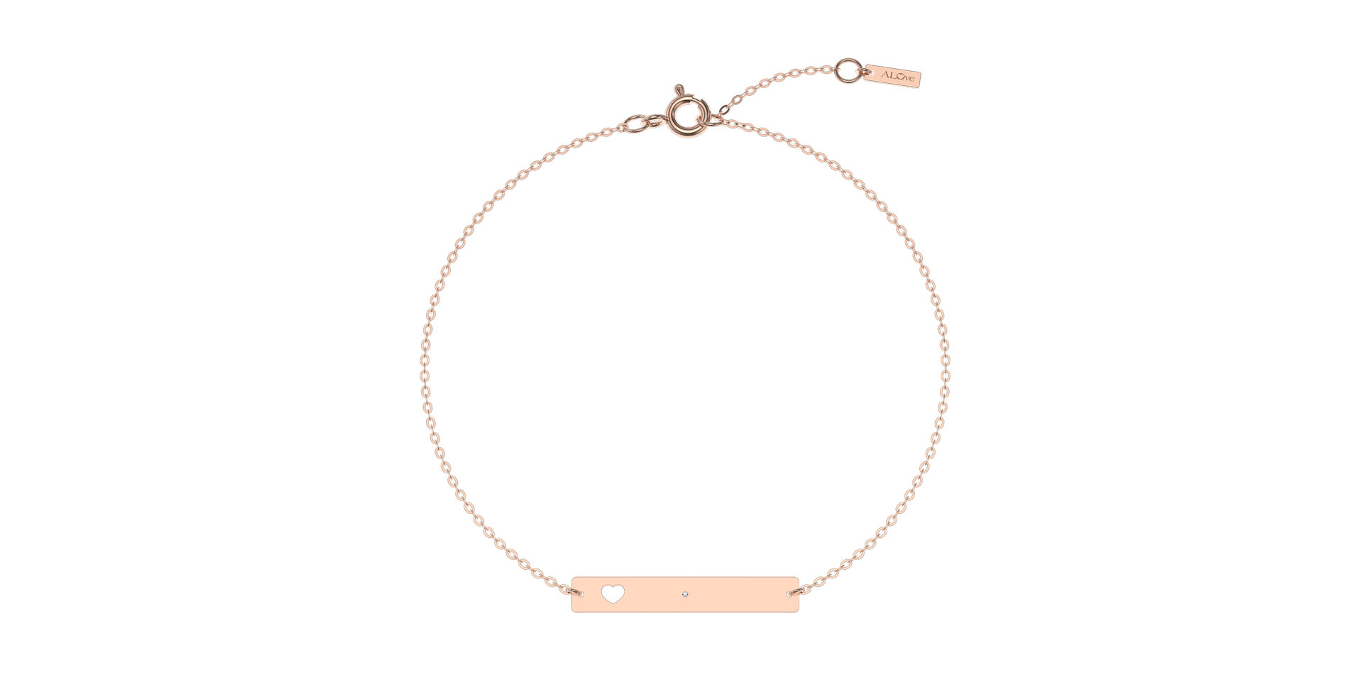 Náramok s diamantom Message Love