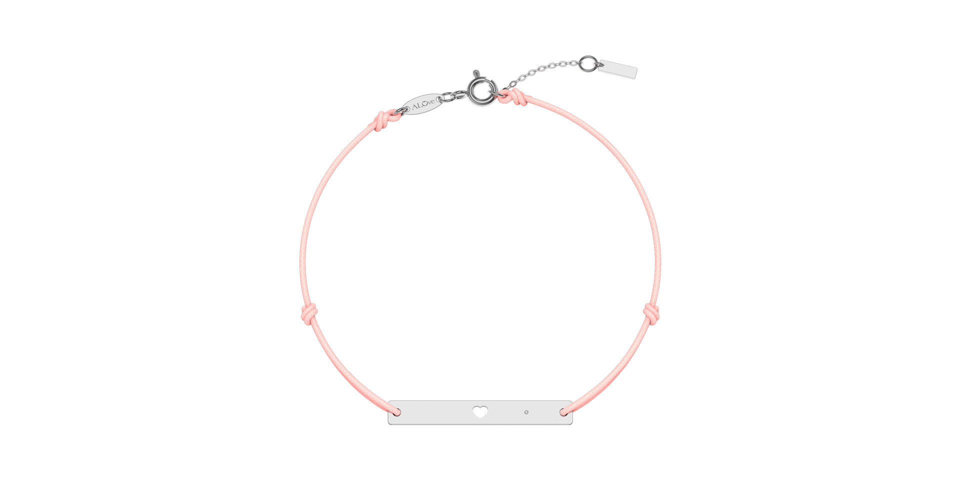 Diamantový náramok so šnúrkou Love U