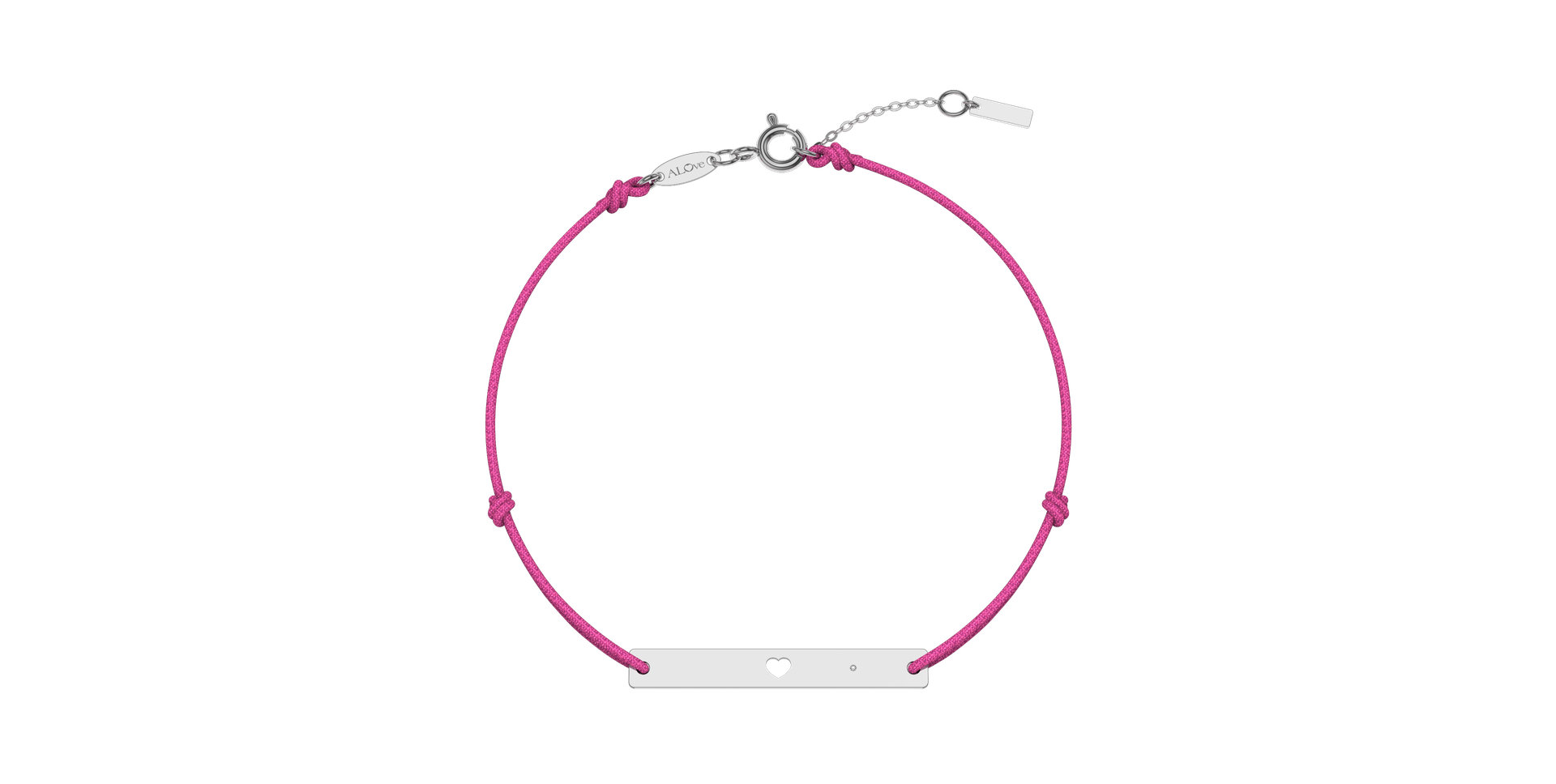 Diamantový náramok so šnúrkou Love U