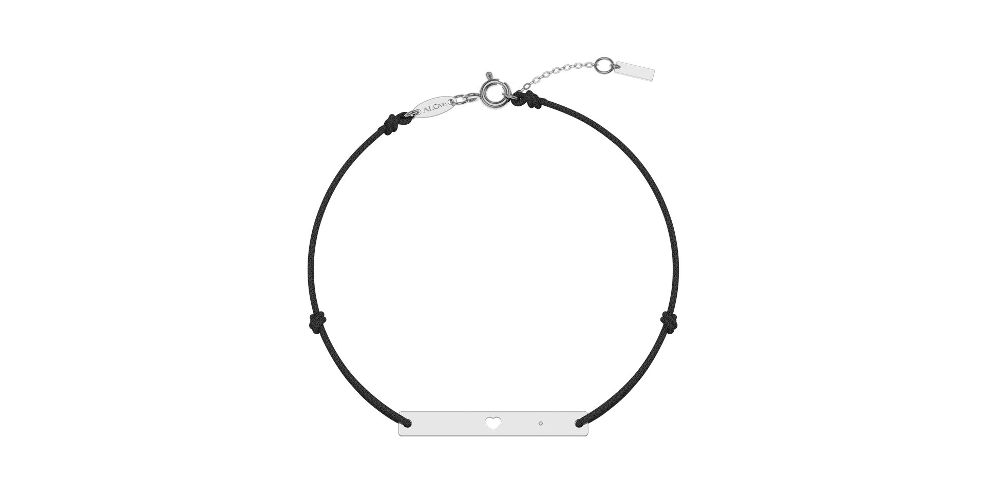 Diamantový náramok so šnúrkou Love U