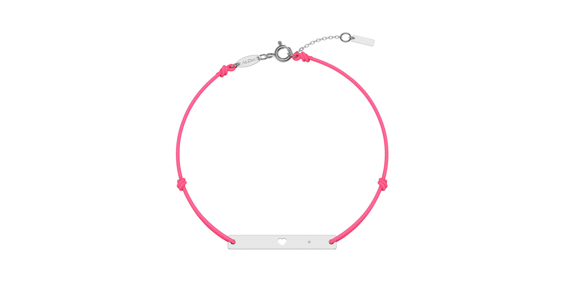 Diamantový náramok so šnúrkou Love U