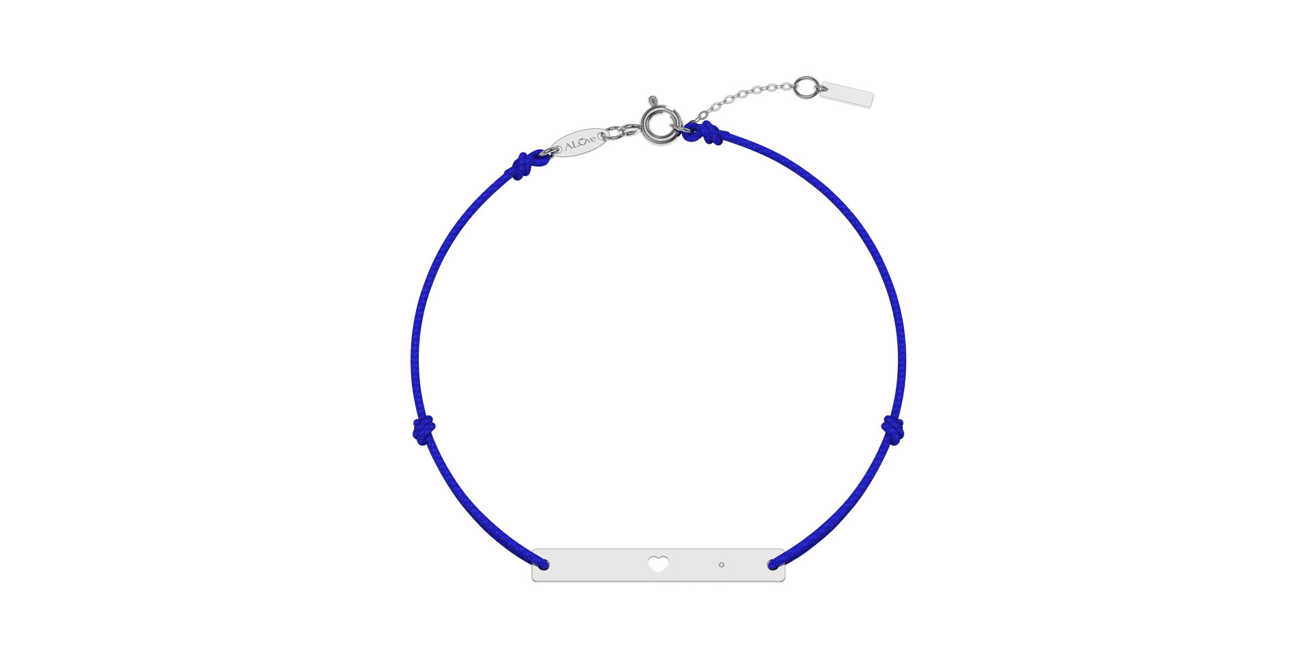 Diamantový náramok so šnúrkou Love U