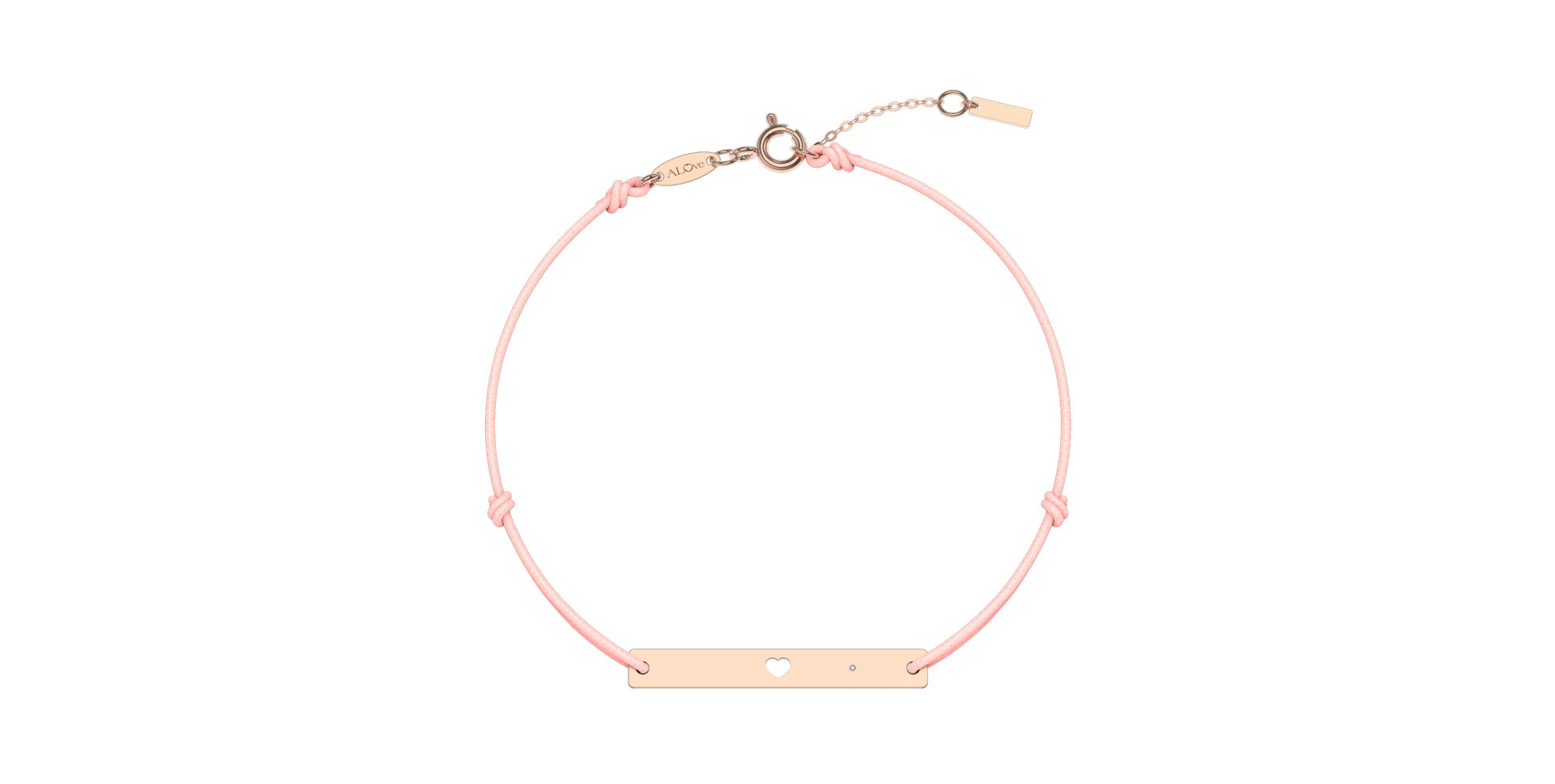 Diamantový náramok so šnúrkou Love U