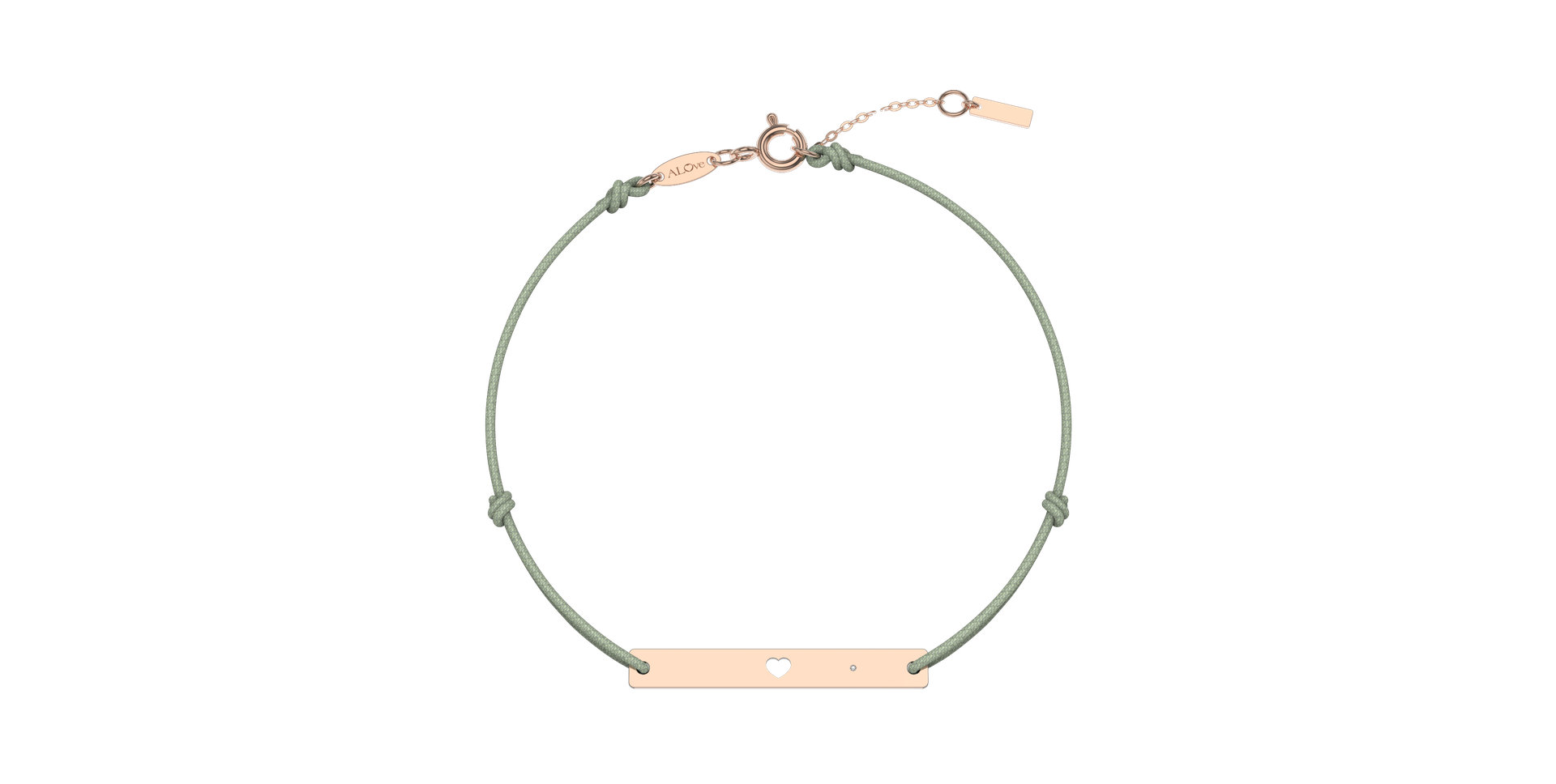 Diamantový náramok so šnúrkou Love U