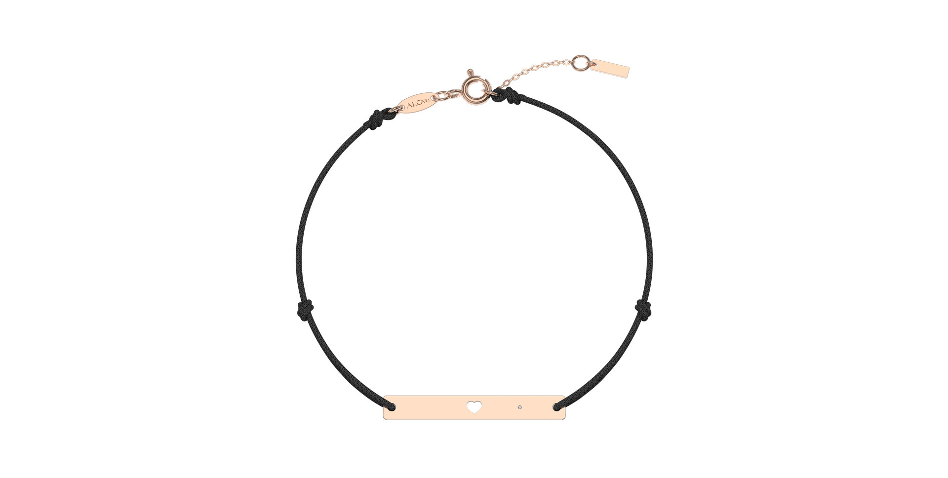 Diamantový náramok so šnúrkou Love U