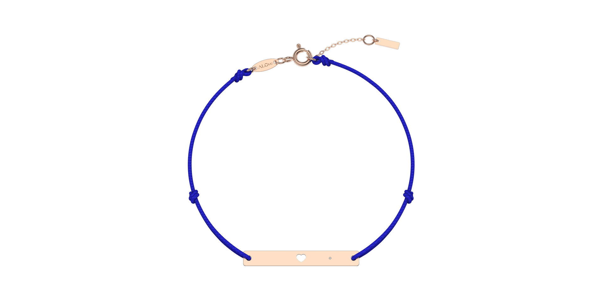 Diamantový náramok so šnúrkou Love U