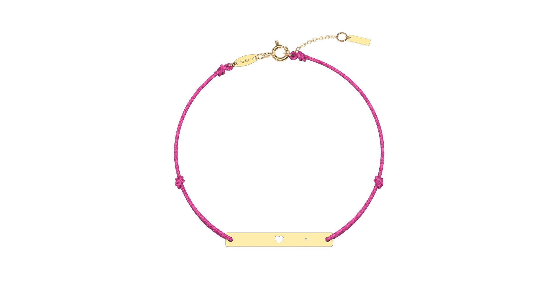 Diamantový náramok so šnúrkou Love U