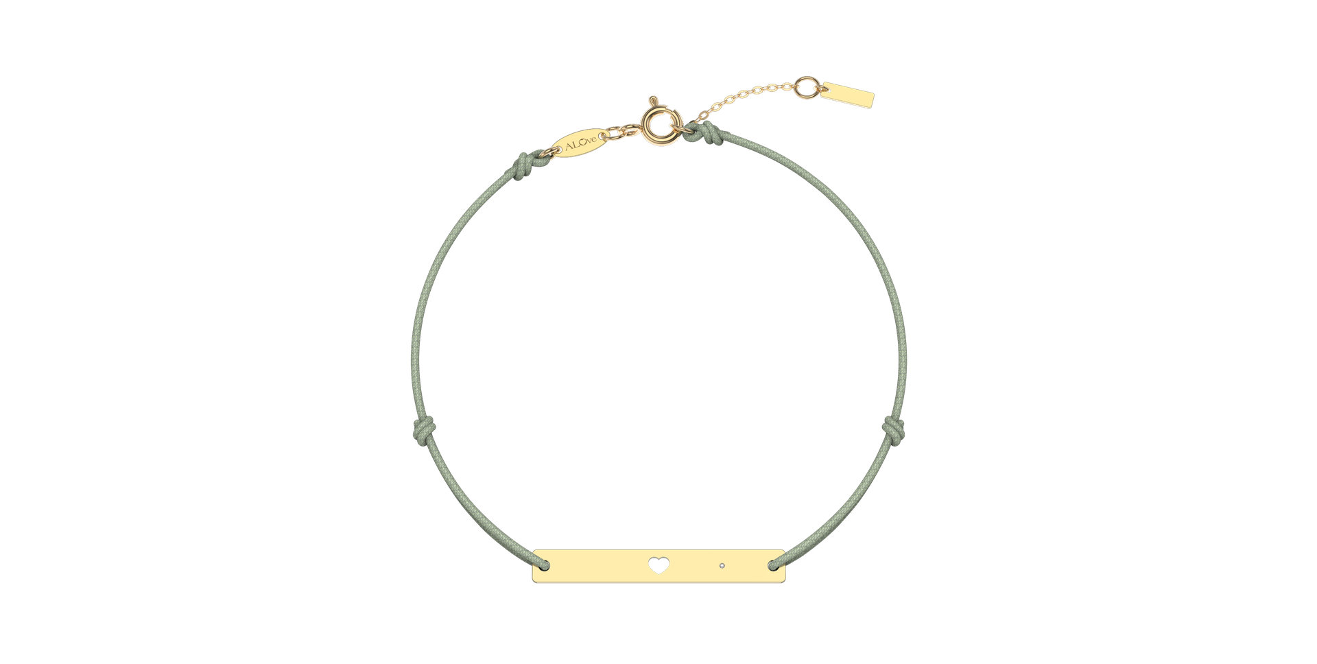 Diamantový náramok so šnúrkou Love U