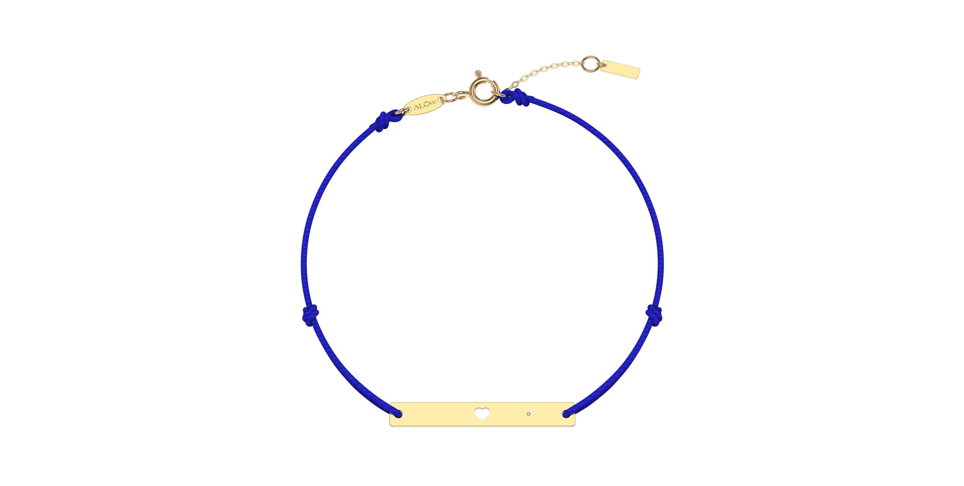 Diamantový náramok so šnúrkou Love U