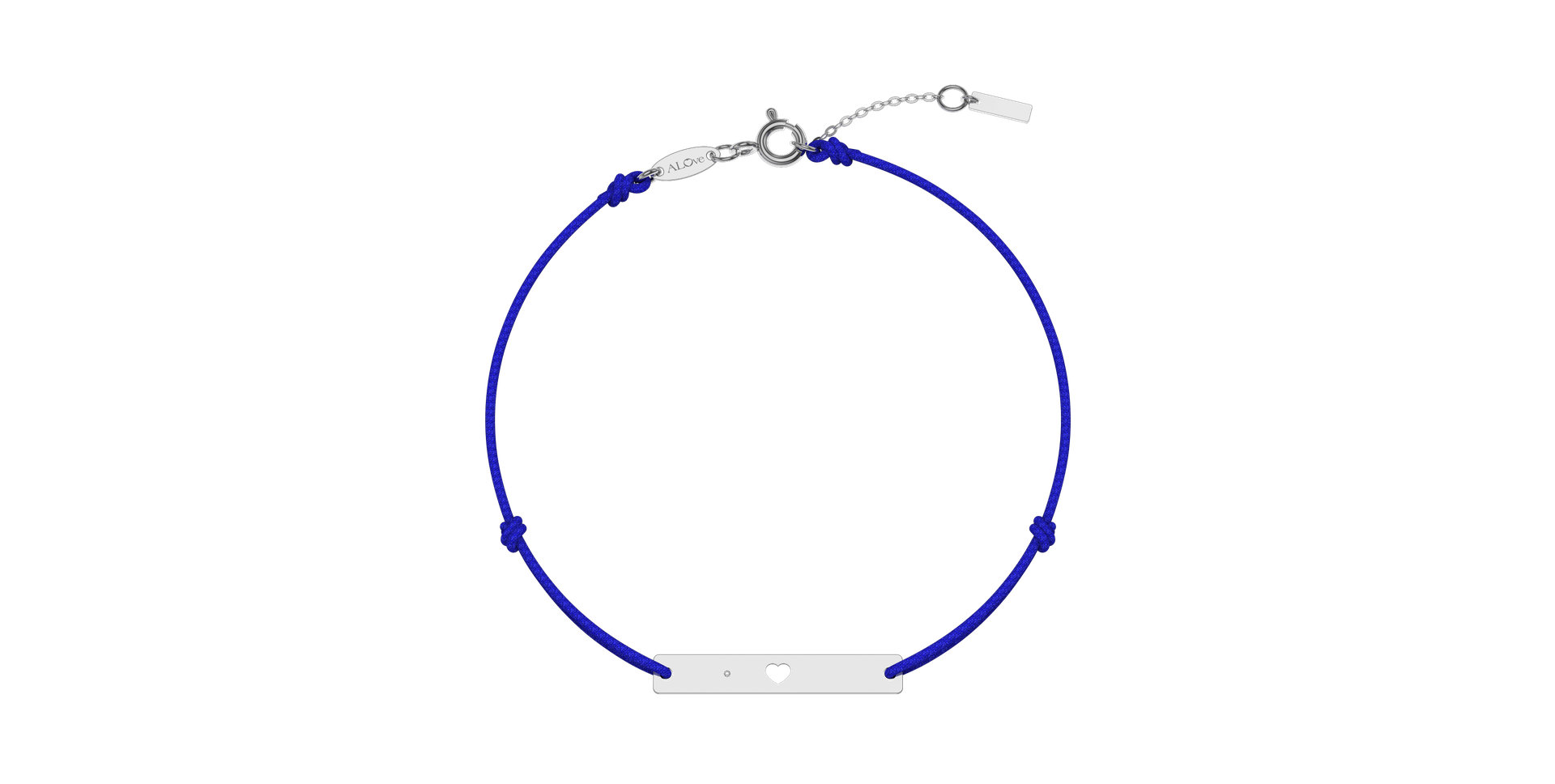 Diamantový náramok so šnúrkou Heart Stamp