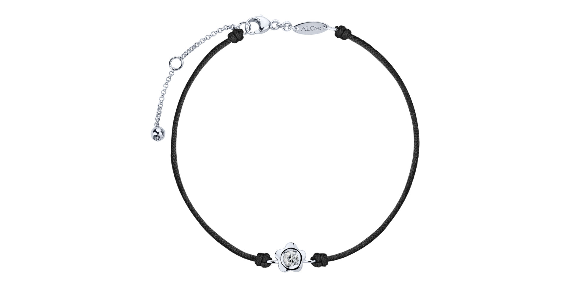 Diamantový náramok so šnúrkou Diamond Blossom