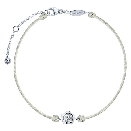 Diamantový náramok so šnúrkou Diamond Blossom