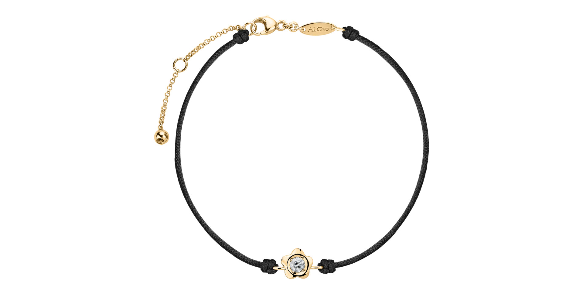 Diamantový náramok so šnúrkou Diamond Blossom