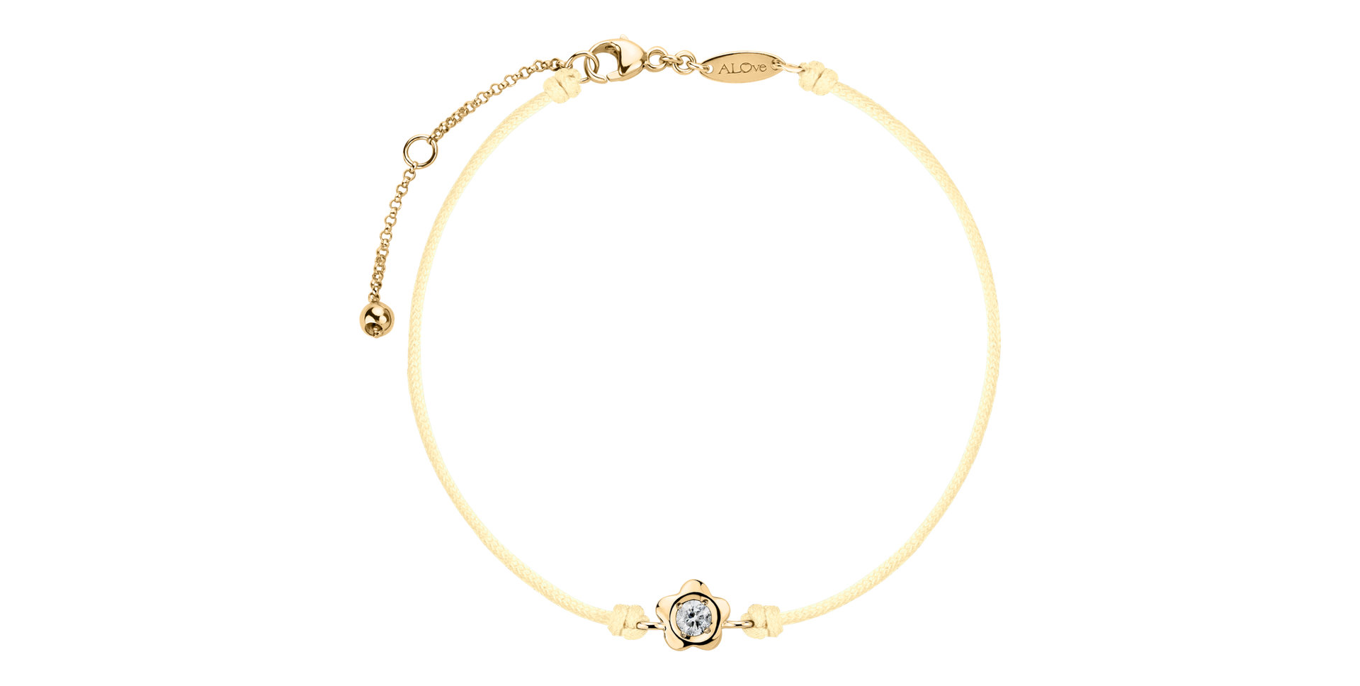 Diamantový náramok so šnúrkou Diamond Blossom